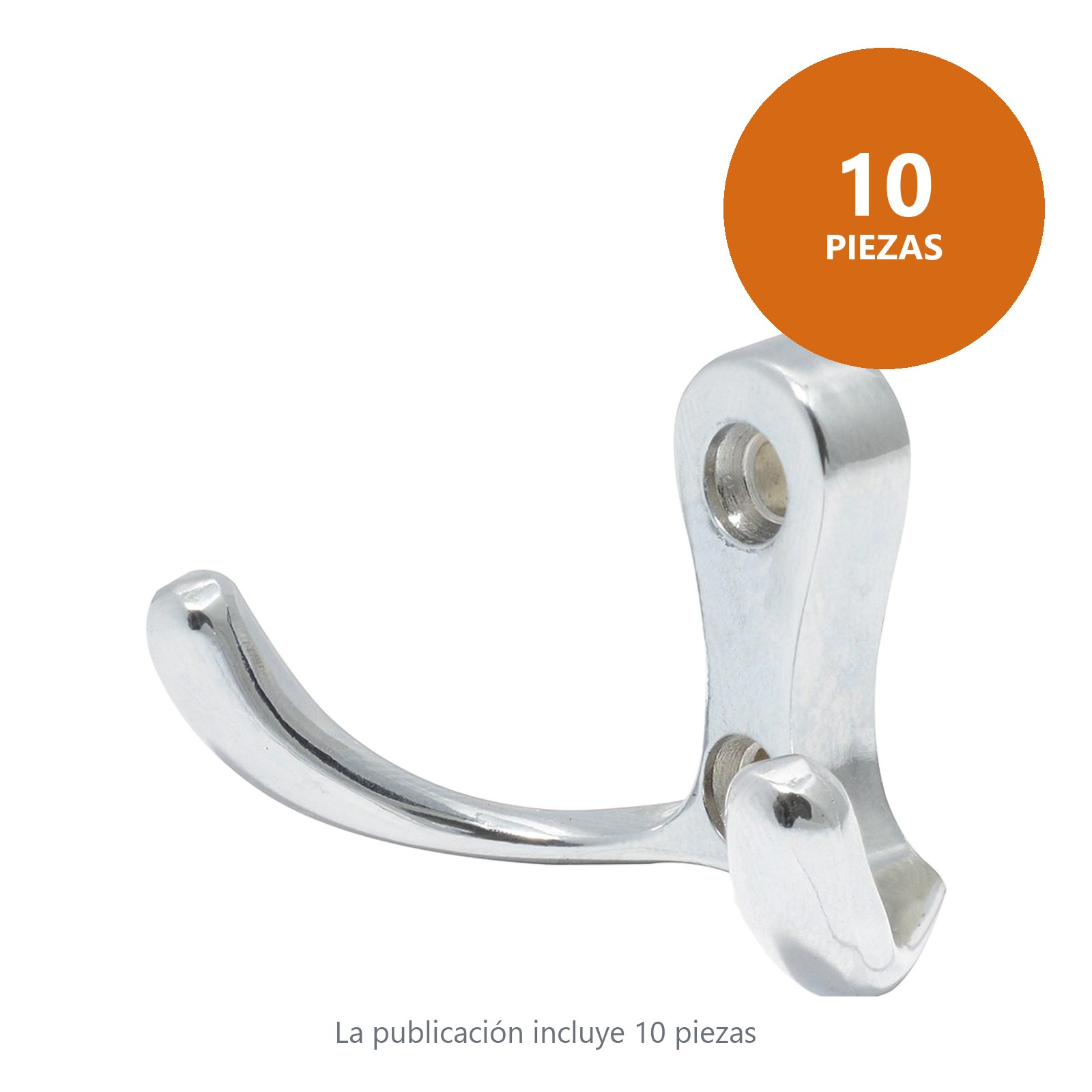 Gancho perchero doble, níquel satinado Lock - Imagen 2