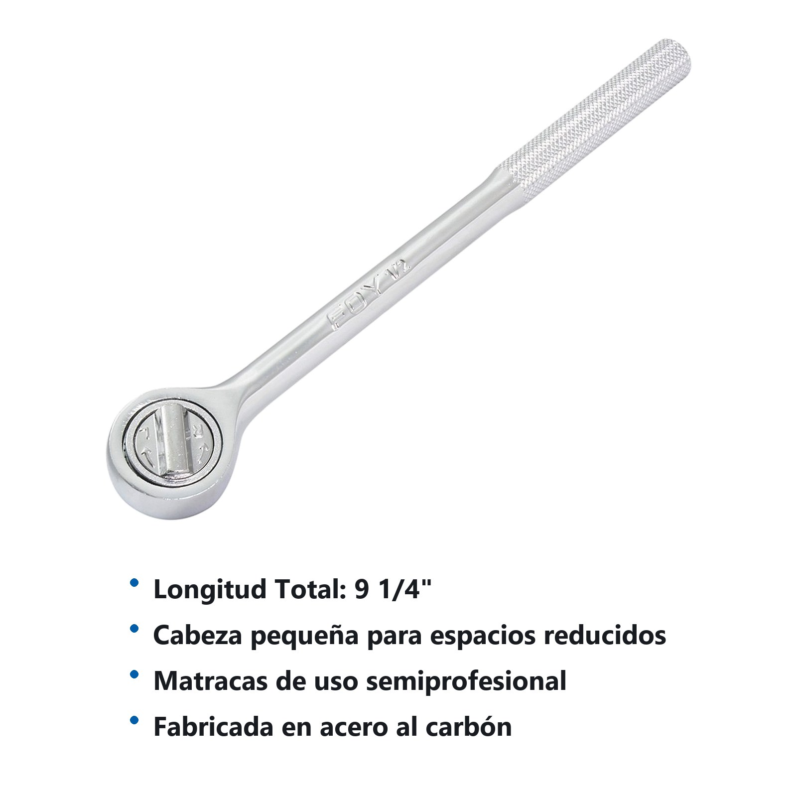 Matraca reversible cabeza redonda, para dado cuadro de 1/2" Foy - Imagen 3