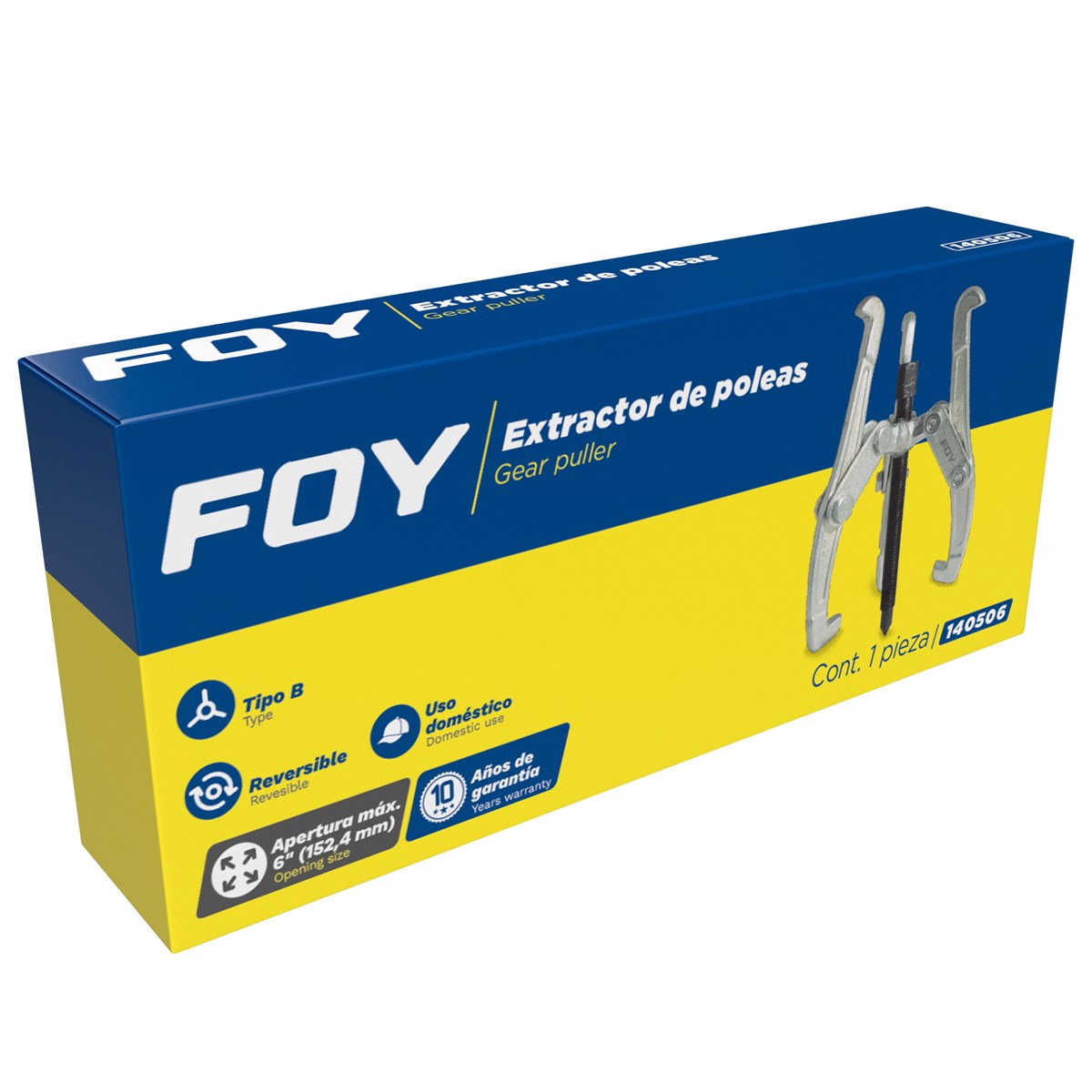 Extractor reversible 3 quijadas tipo "B", alcance 6" Foy - Imagen 2
