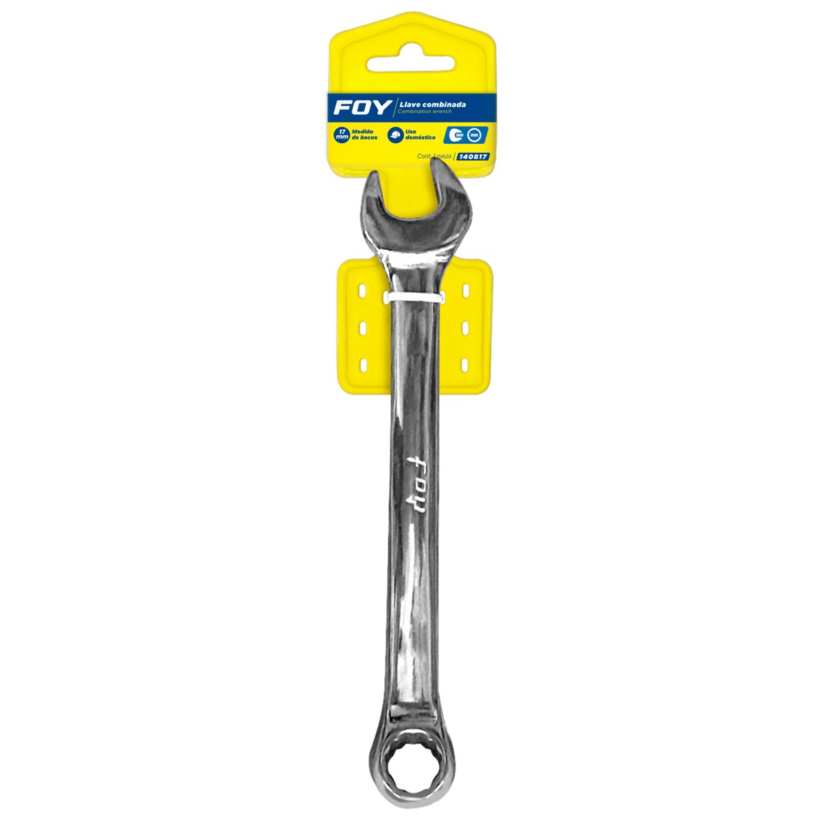 Llave combinada pulido espejo métrica, 12 puntas, 17 mm Foy - Imagen 2