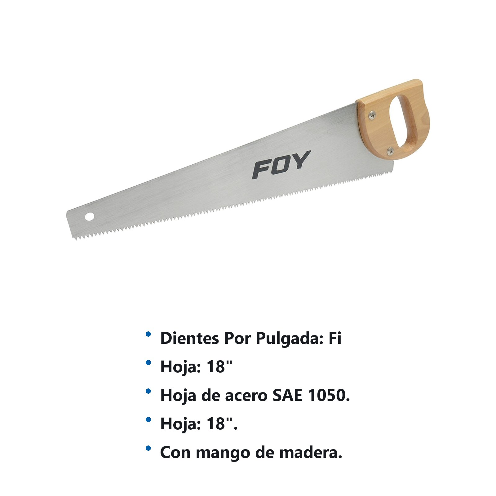 Serrucho con mango de madera de 18" Foy - Imagen 3