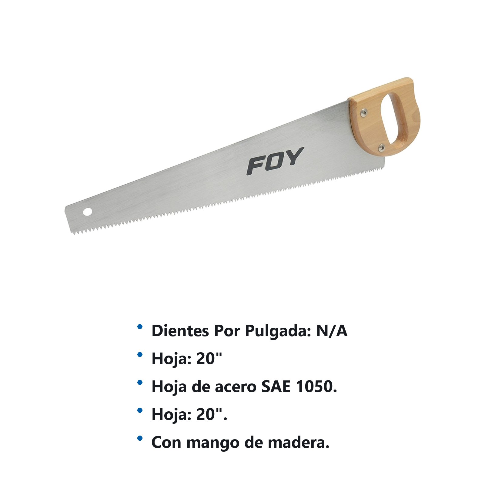 Serrucho con mango de madera de 20" Foy - Imagen 3