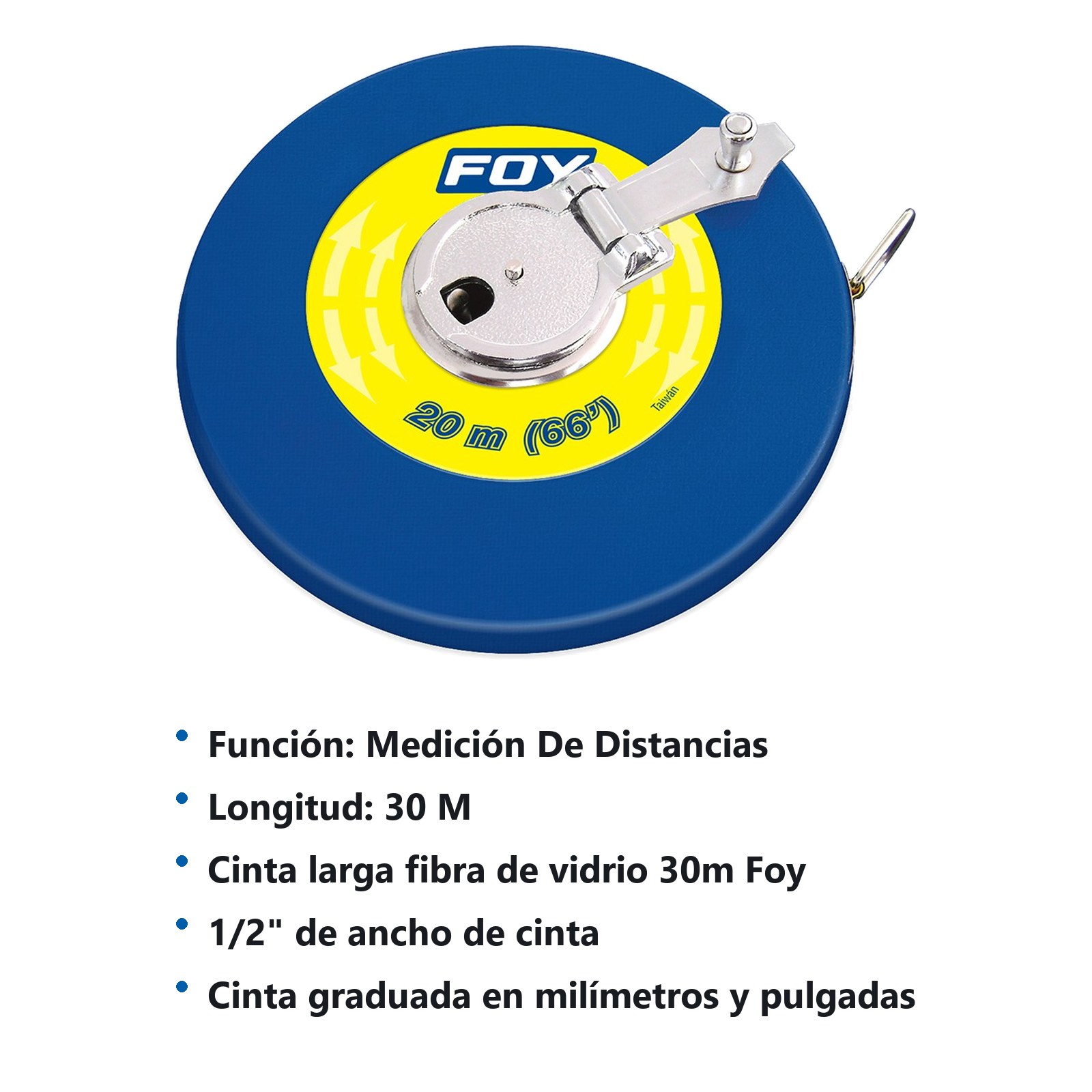 Cinta larga de fibra de vidrio 30 m Foy - Imagen 3