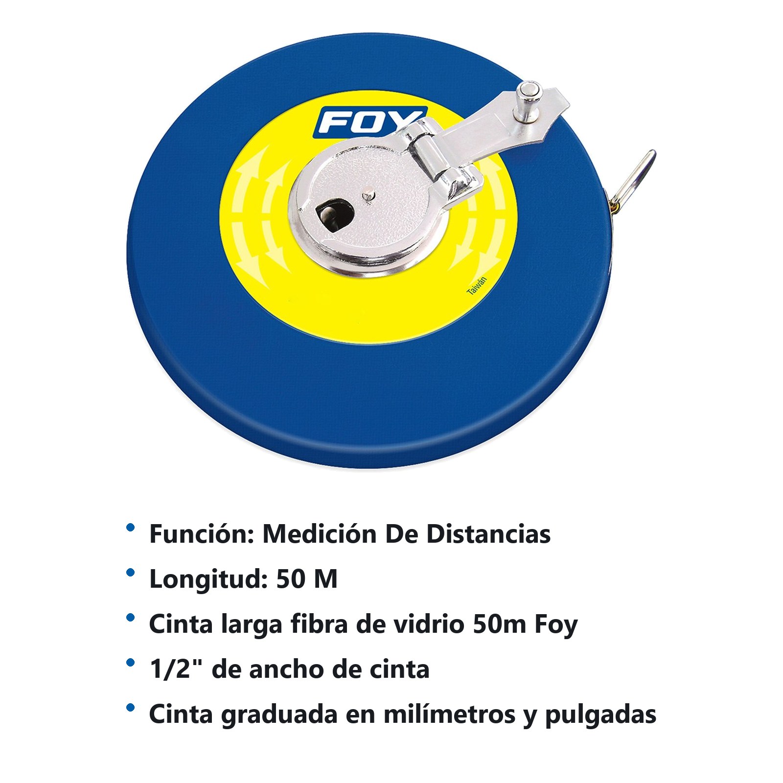 Cinta larga de fibra de vidrio 50 m Foy - Imagen 3