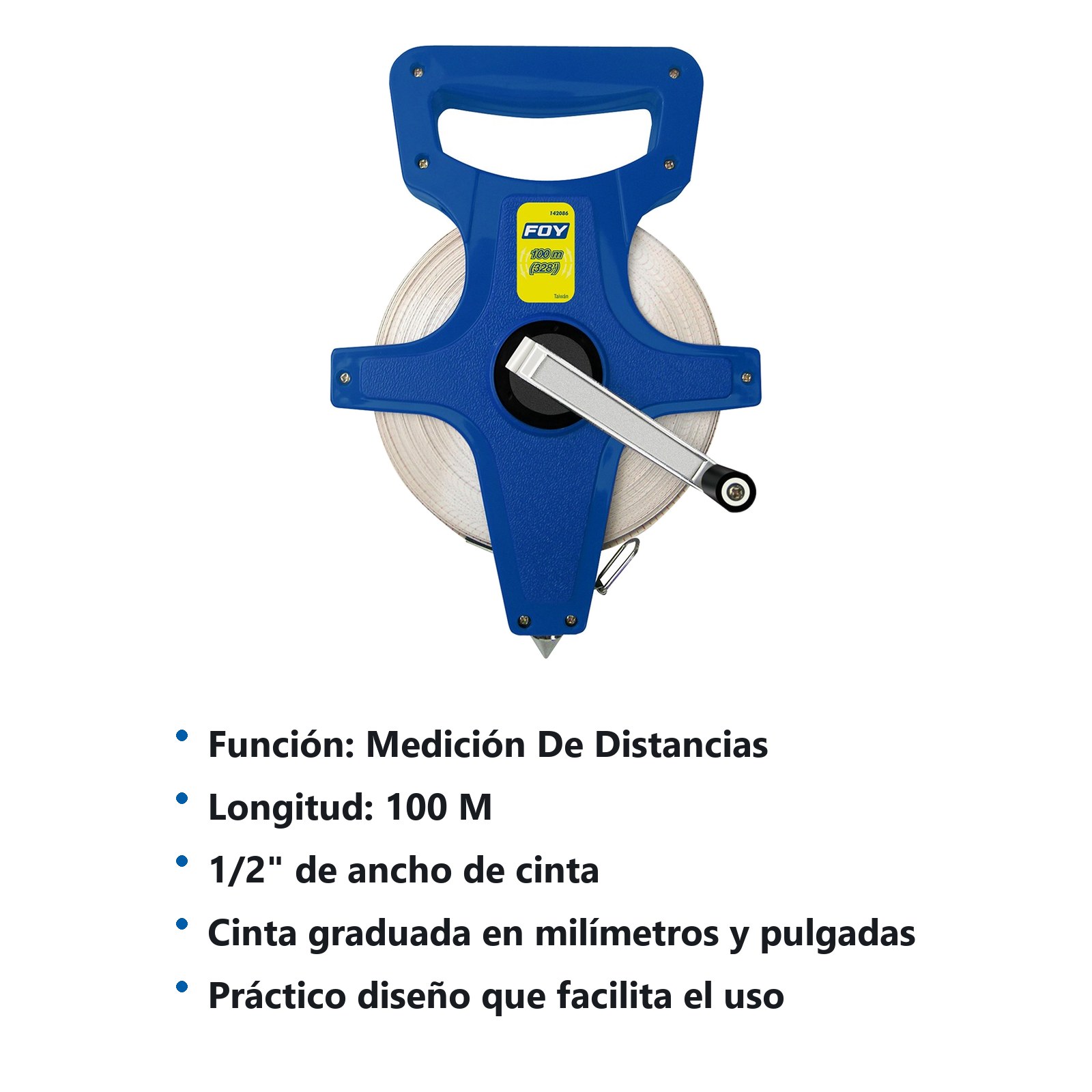 Cinta larga de fibra de vidrio tipo cruceta 100 m Foy - Imagen 3