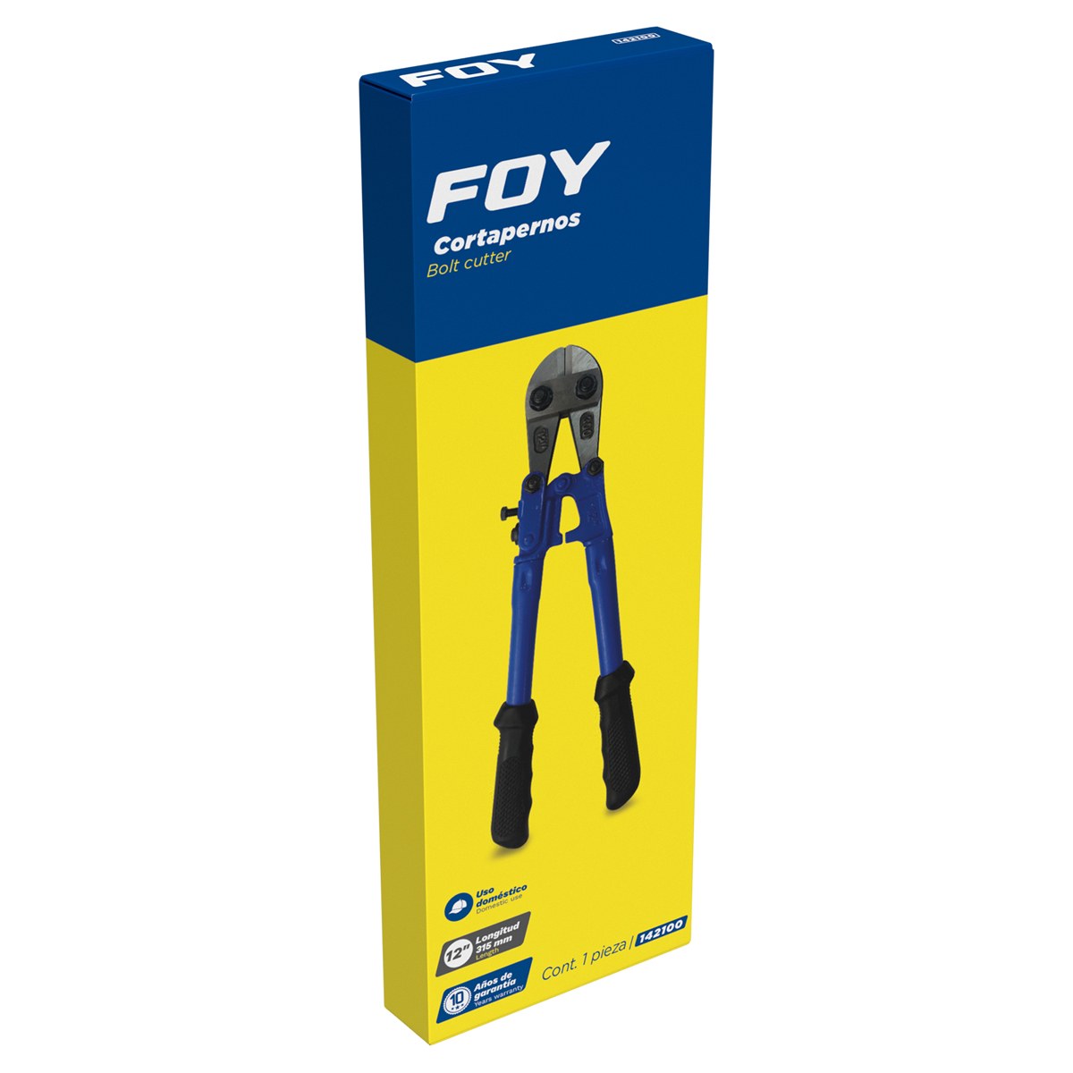 Cortapernos con mangos tubulares con grip 12" Foy - Imagen 2