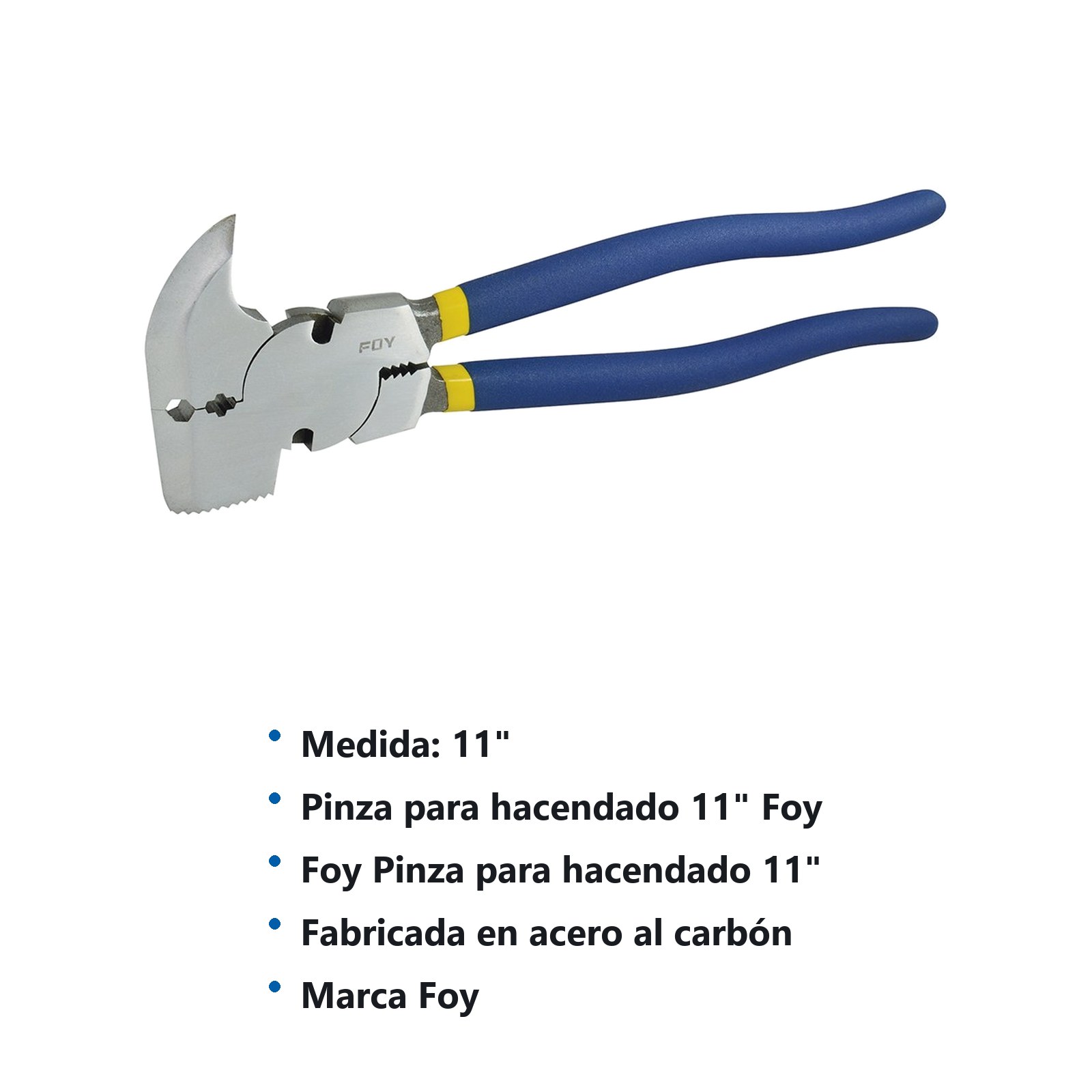 Pinza de hacendado con mango recubierto 11" Foy - Imagen 3