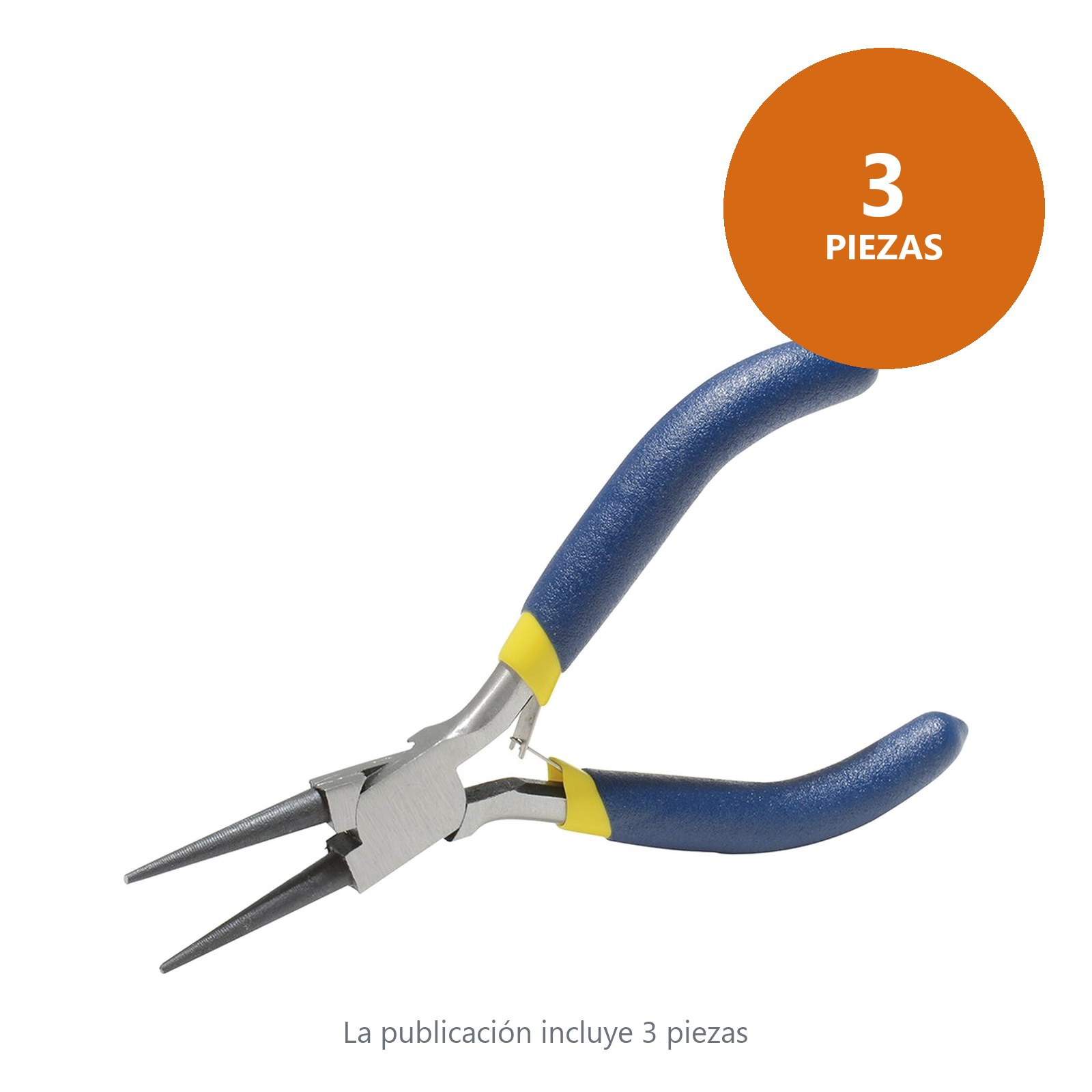 Mini pinza para electrónica con mango de vinil de 4-15/16", punta redonda Foy - Imagen 3