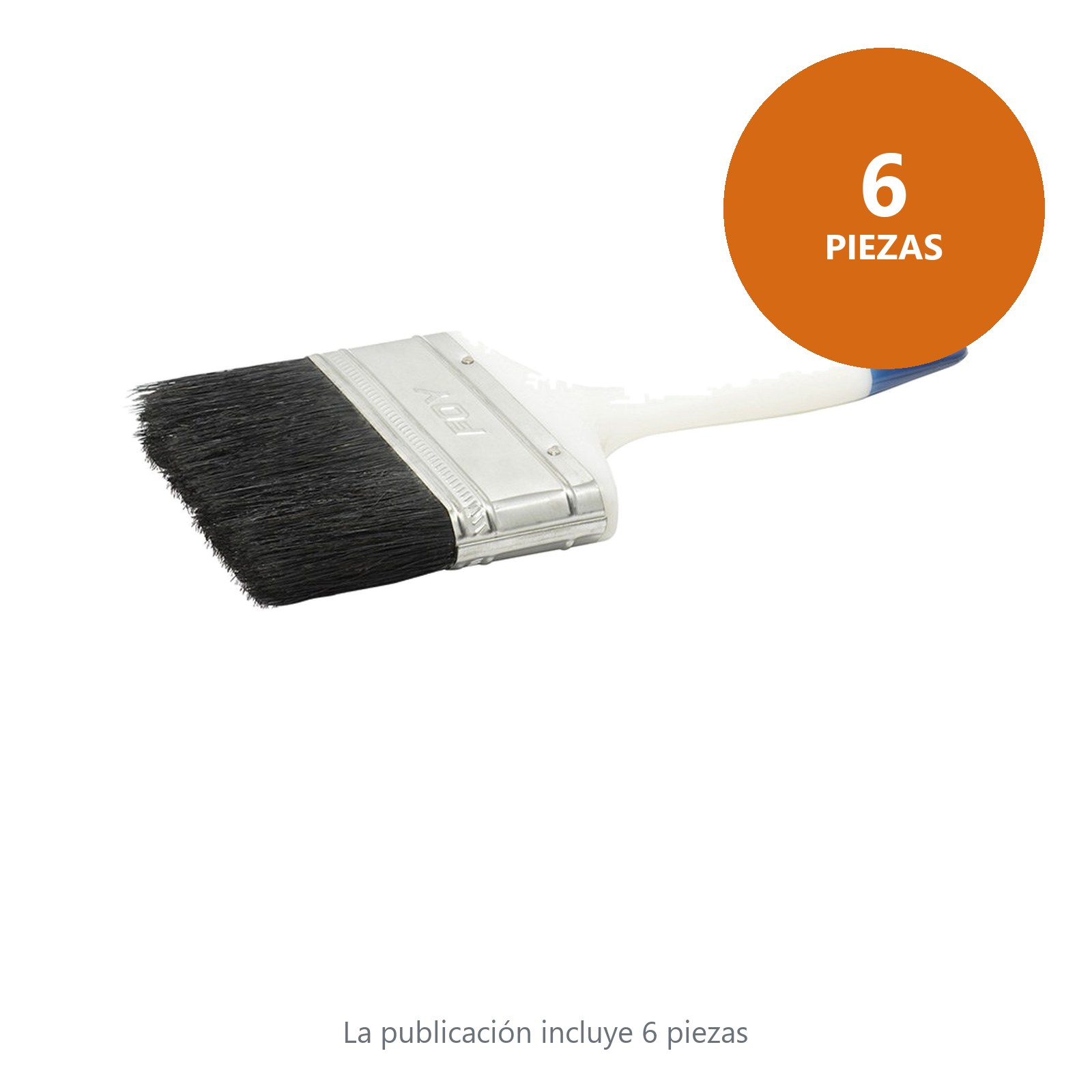 Brocha de cerdas naturales con mango plástico 4" Foy - Imagen 3