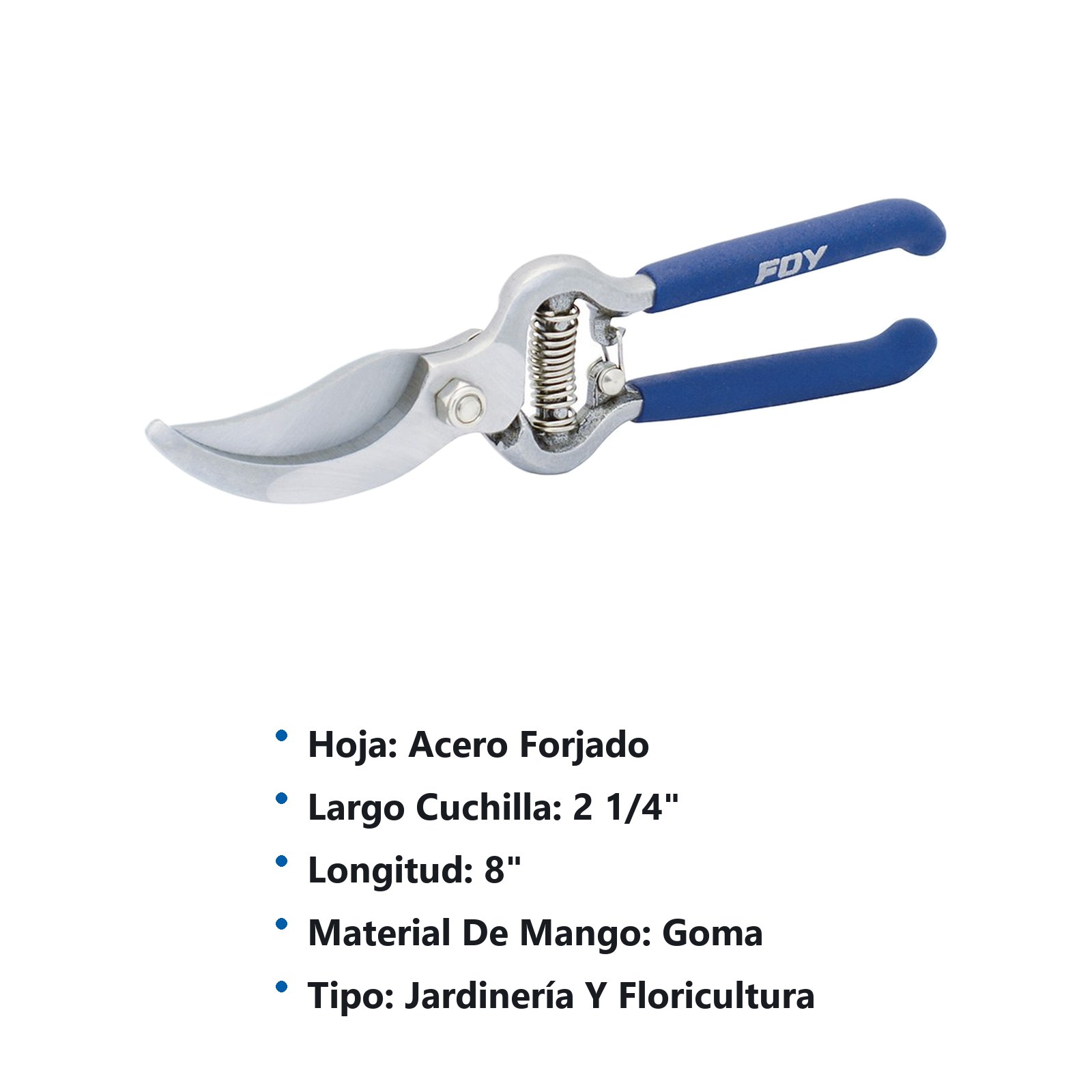 Tijeras para poda a una mano 8" jardinería y floricultura Foy - Imagen 2