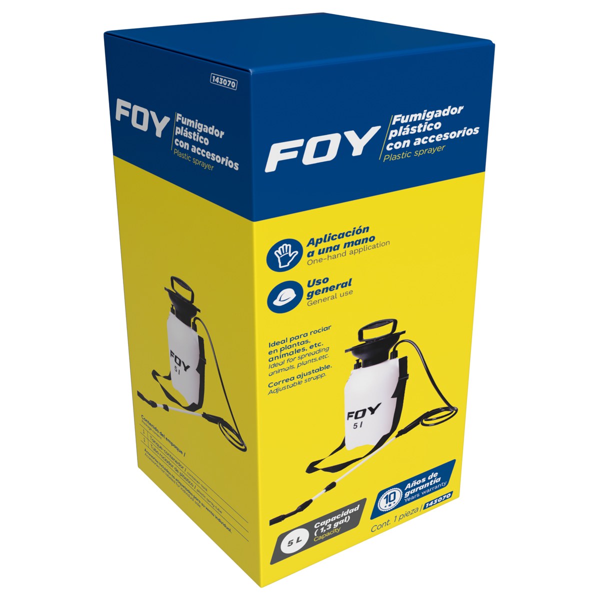 Fumigador con varilla plástica 5L Foy - Imagen 2