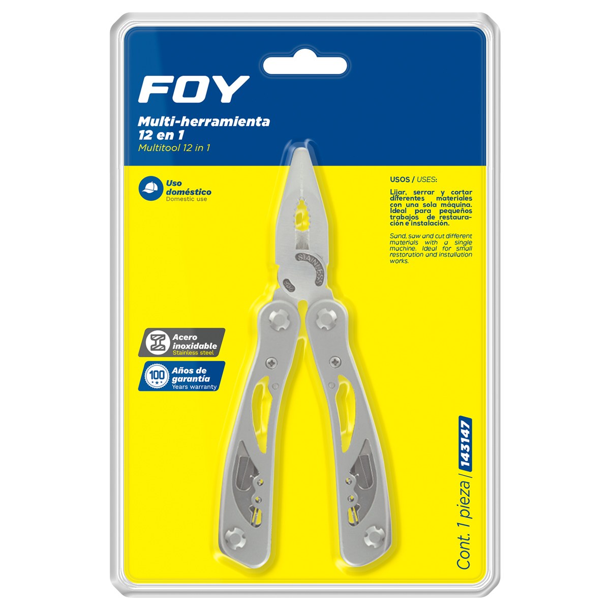 Pinza multiherramienta 12 en 1 Foy - Imagen 2