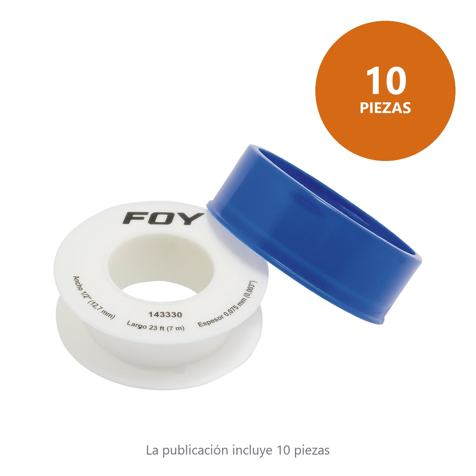 Cinta sella roscas 13 mm x 7 m Foy - Imagen 2