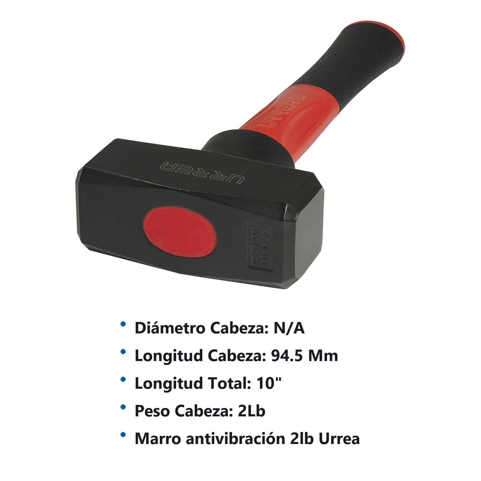 Marro anti-vibración con mango Rubber grip de 10-1/4", 2 lb Urrea - Imagen 2