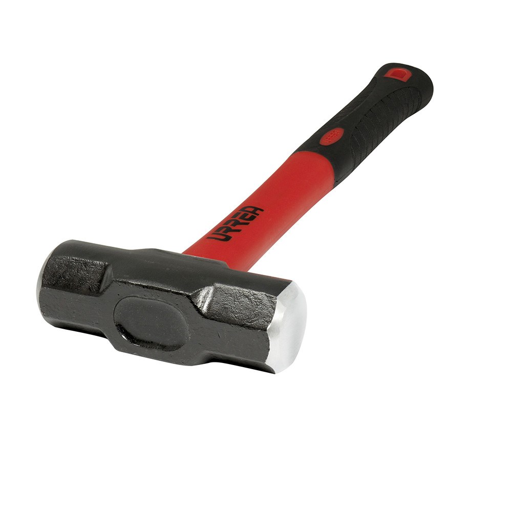 Marro octagonal cabeza maquinada con mango de fibra de vidrio de 15-1/4", 2 lb Urrea