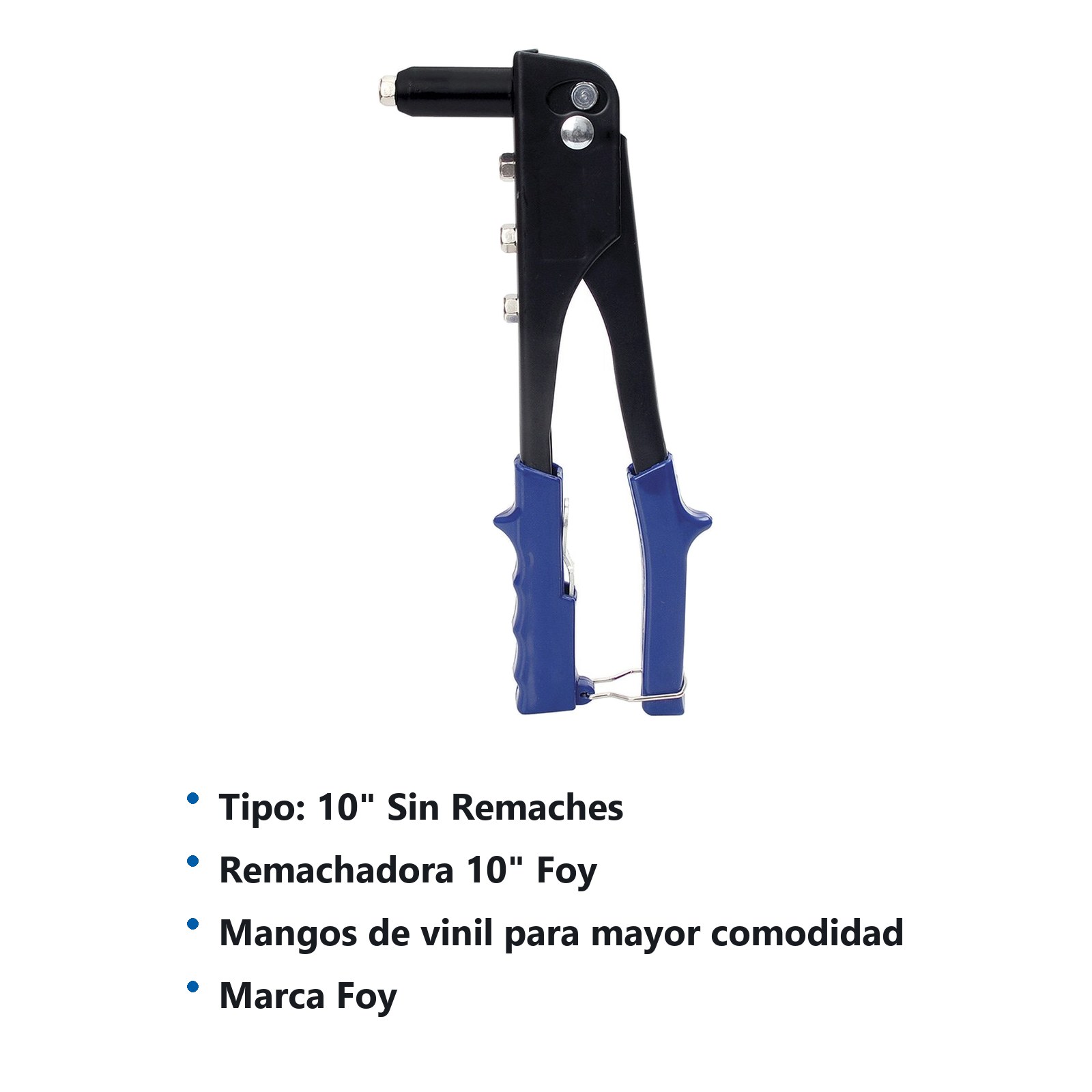 Remachadora manual de nariz larga, 10" Foy - Imagen 3