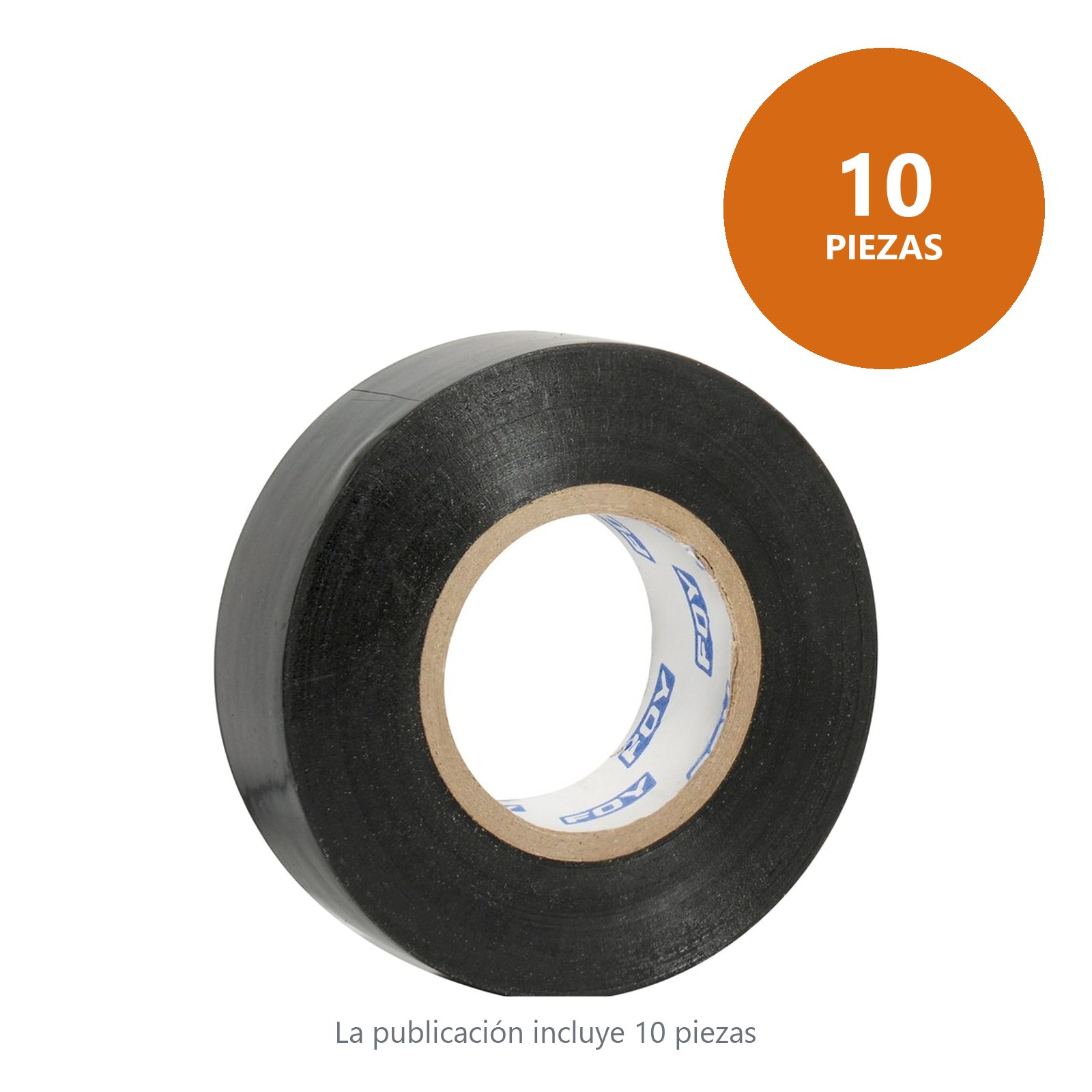 Cinta para aislar negra 19 mm x 9 m Foy - Imagen 3