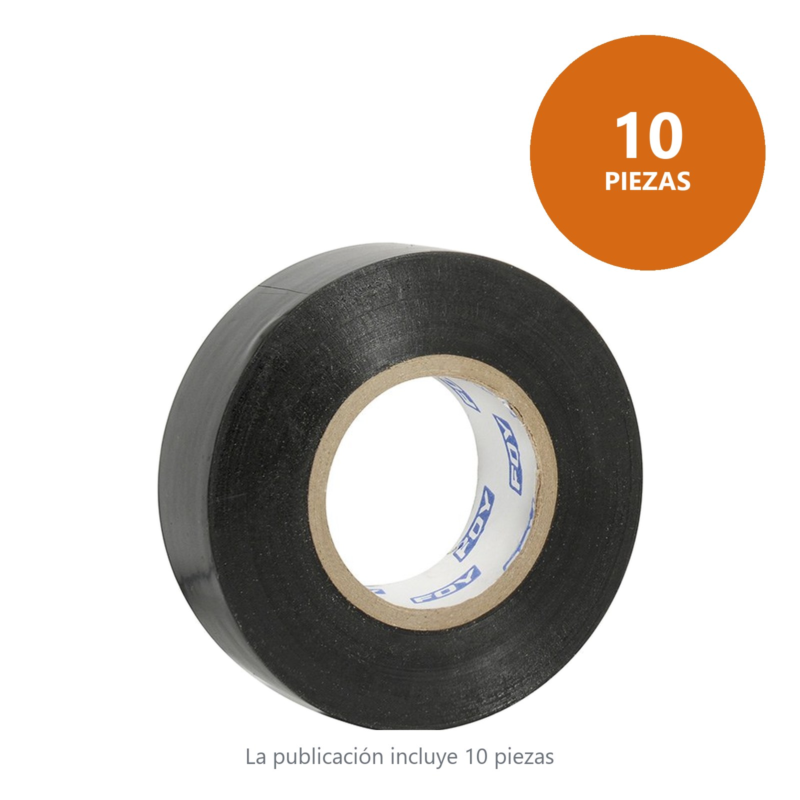 Cinta para aislar negra 19 mm x 18 m Foy - Imagen 2
