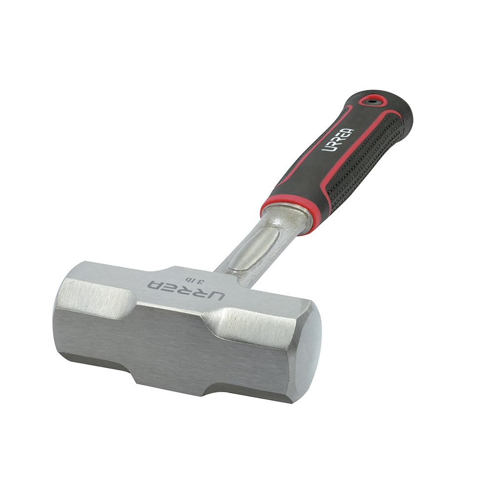 Marro octagonal forjado en una pieza con mango Rubber grip anti-vibración de 12-1/5", 3 lb Urrea