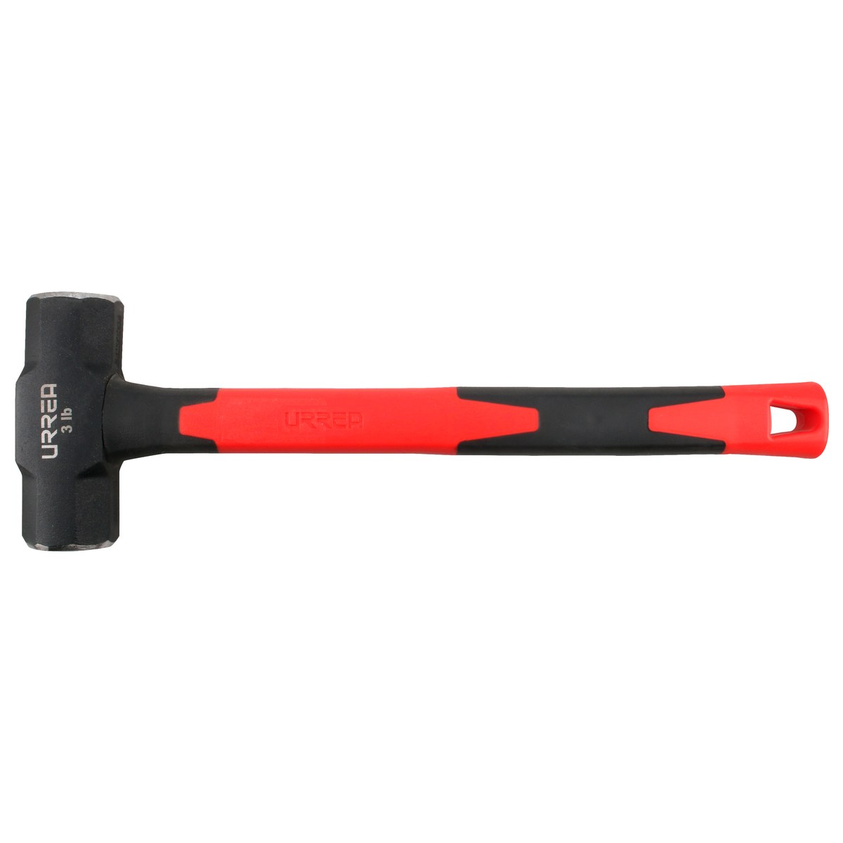 Marro octagonal cabeza maquinada con mango de fibra de vidrio de 15-1/4", 3 lb Urrea - Imagen 3