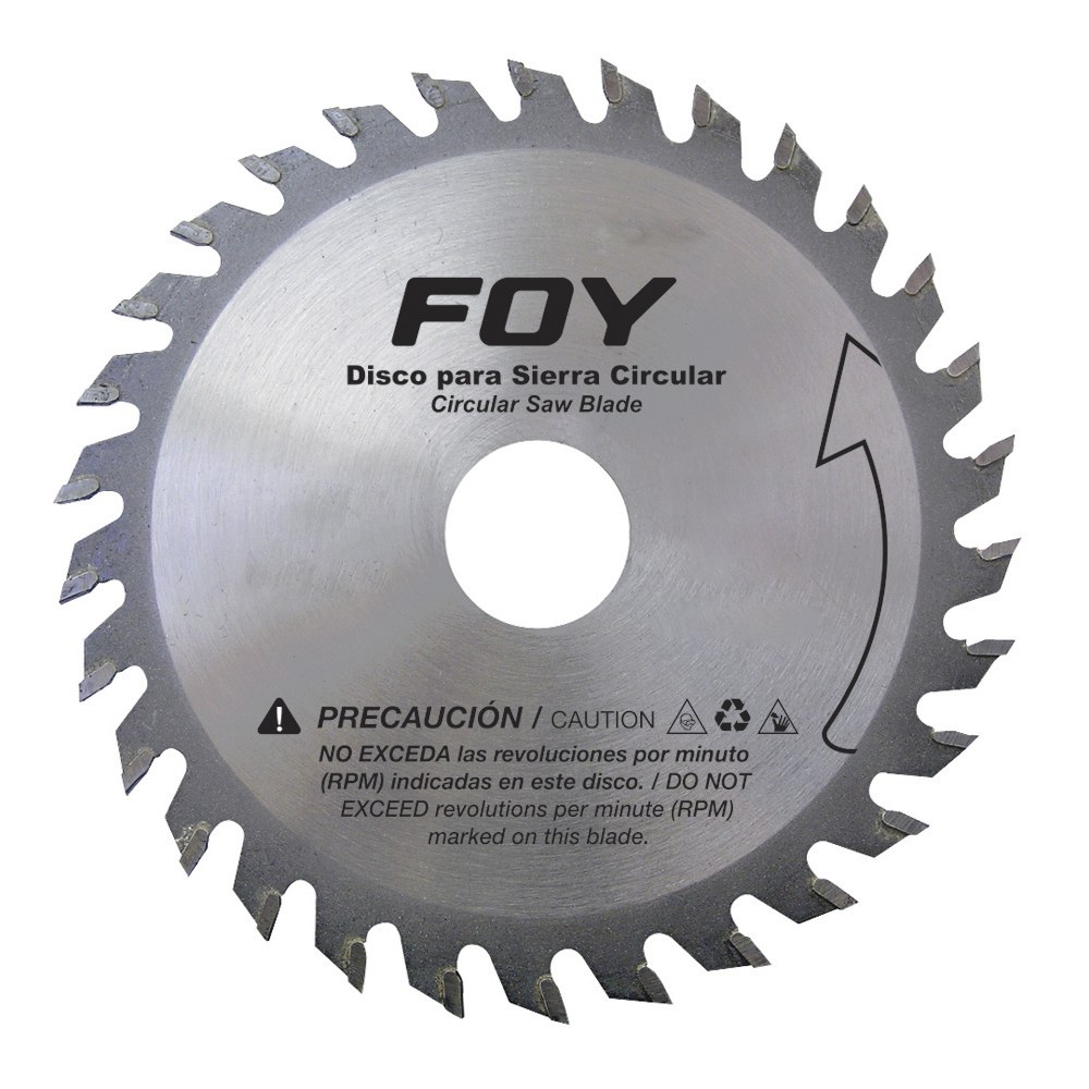 Disco para sierra circular para corte madera 30 dientes, 4" Foy