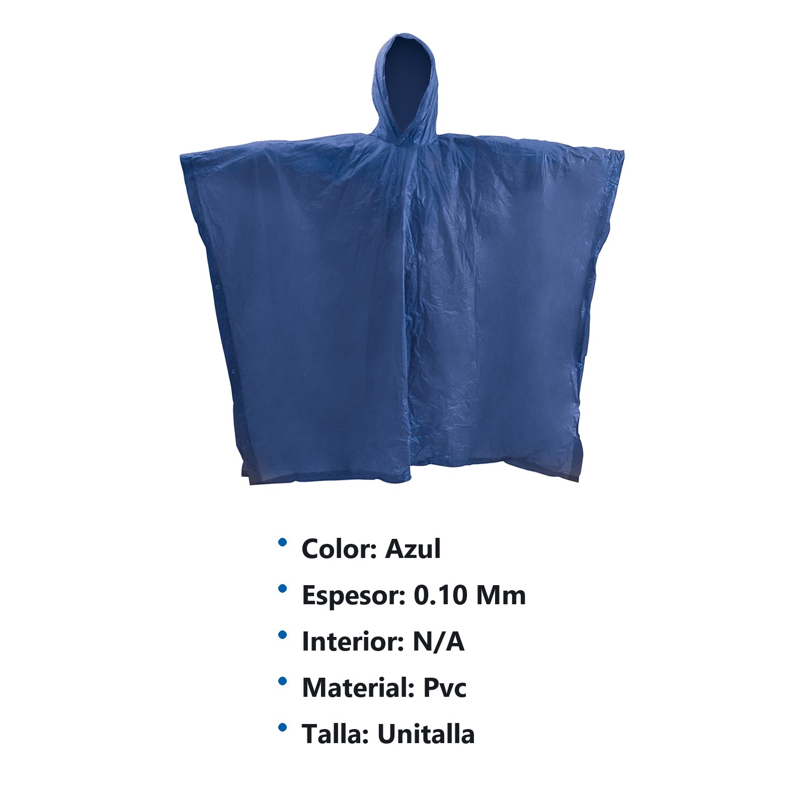 Poncho impermeable sin reflejante unitalla Foy - Imagen 2