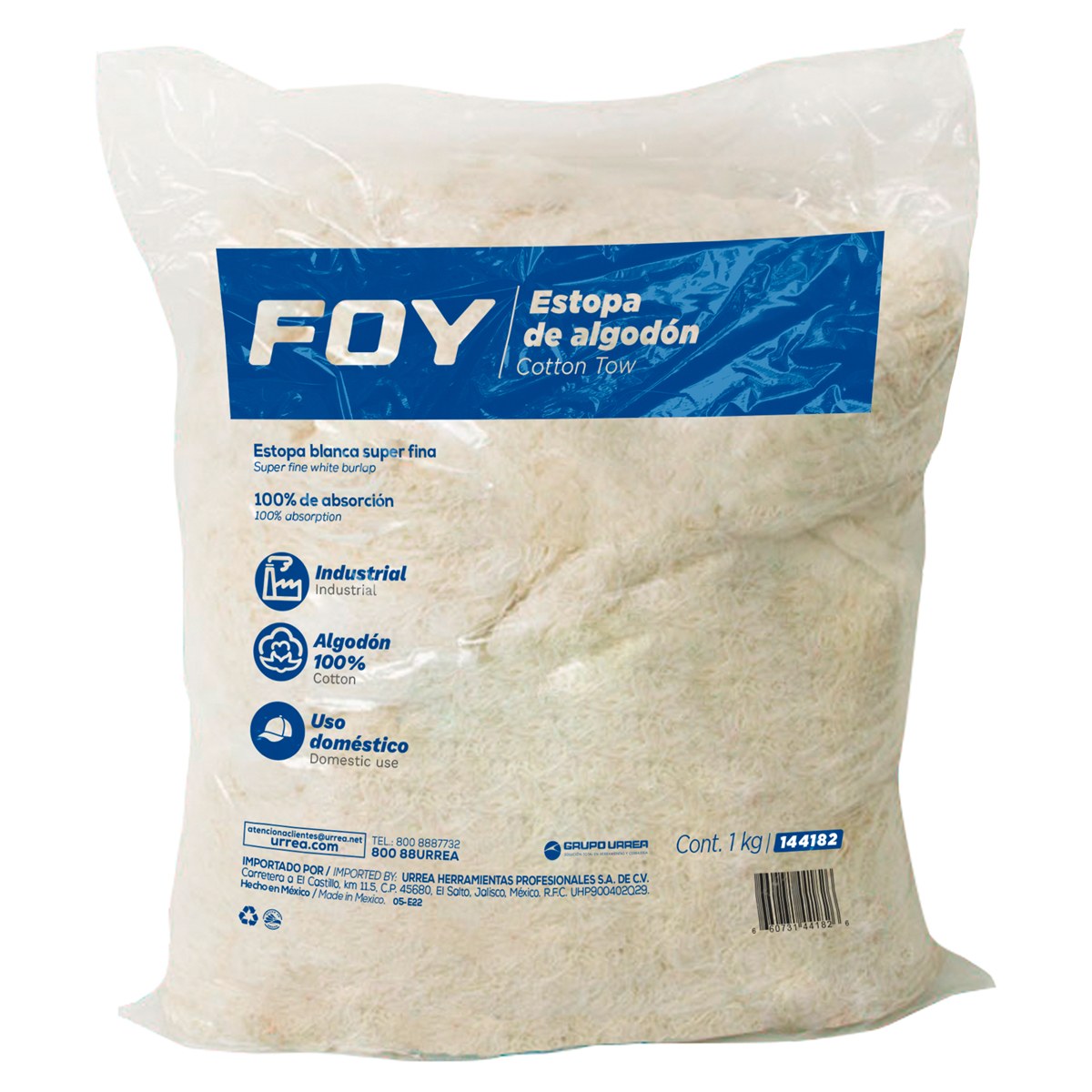 Estopa de algodón 1 kg Foy - Imagen 2