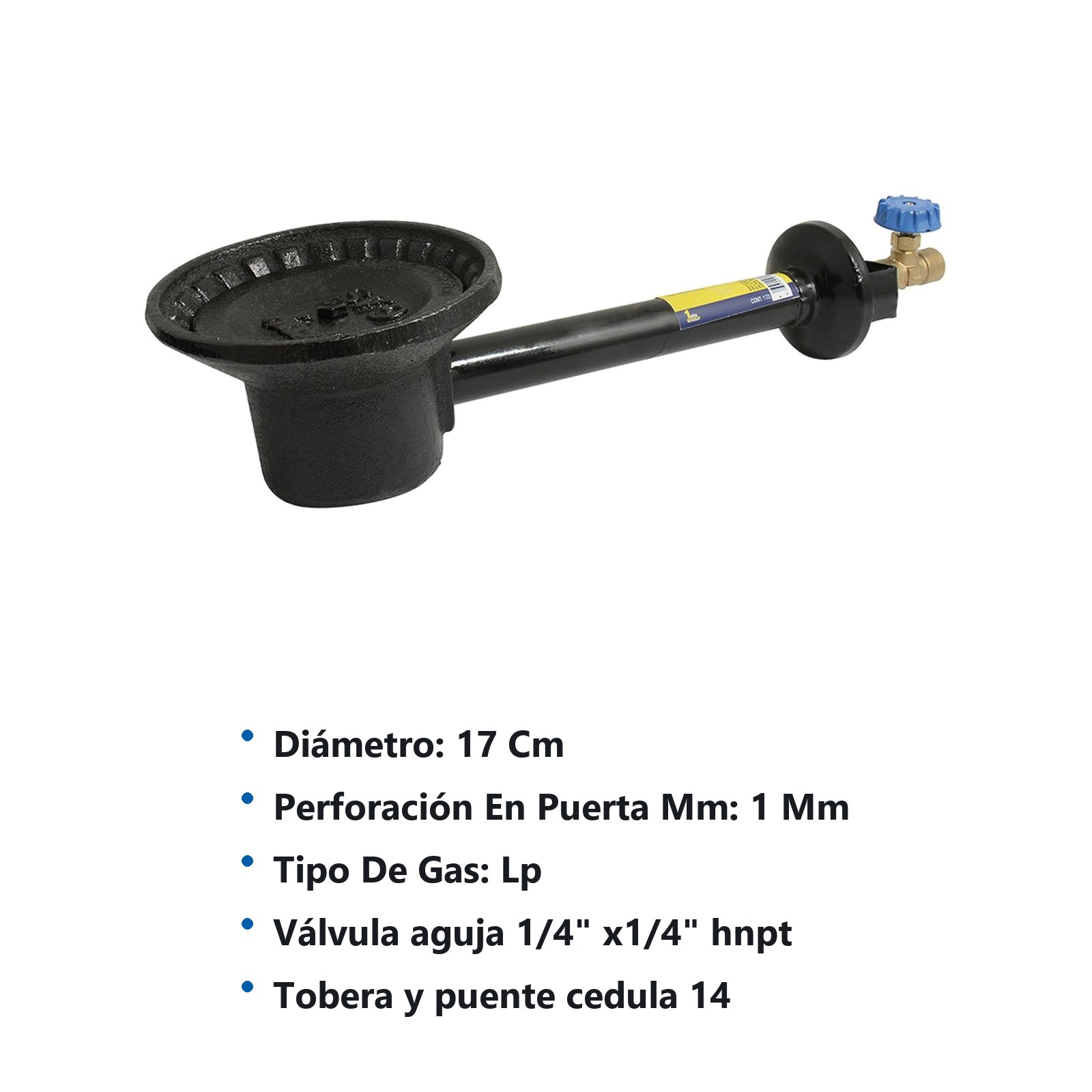 Quemador de alta presión de hierro fundido # 6 Foy - Imagen 2
