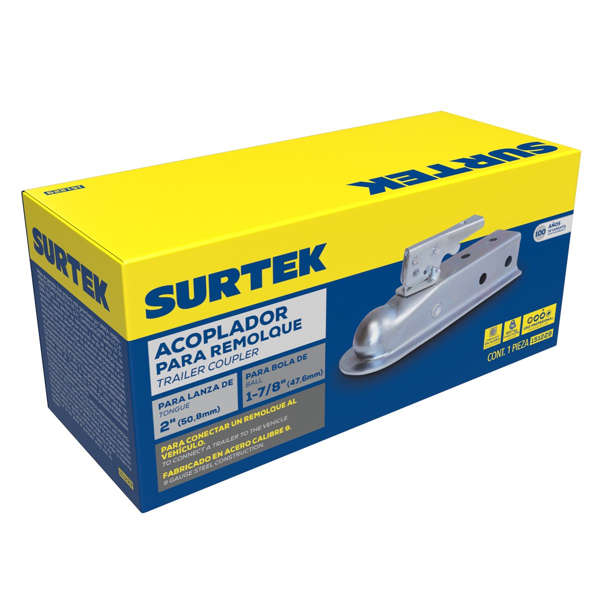 Acoplador para remolque 1-7/8" Surtek - Imagen 4