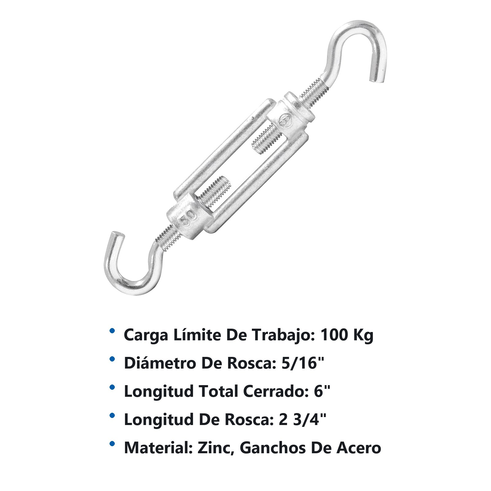 Tensor de zinc gancho - gancho 5/16" Surtek - Imagen 2