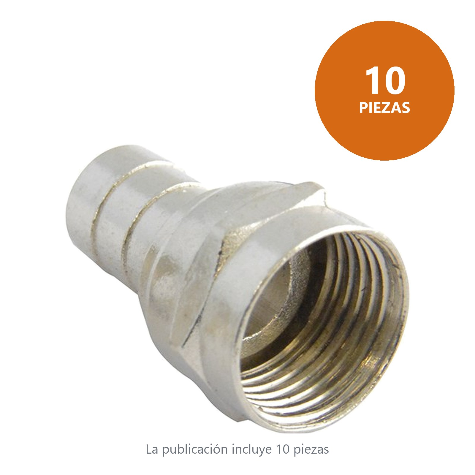Conector para cable coaxial RG6 tipo campana, 4 piezas Surtek - Imagen 3