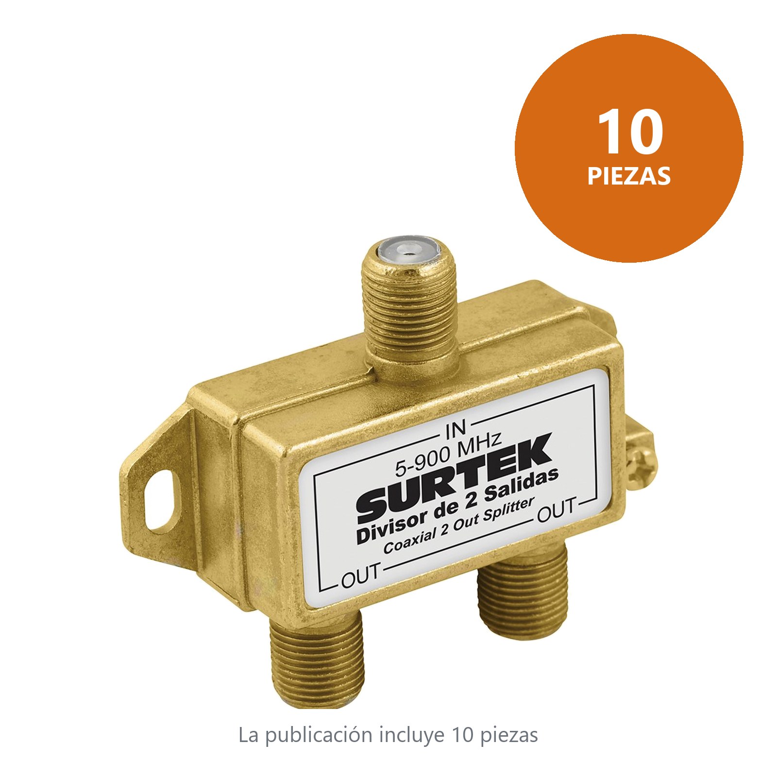 Divisor coaxial , 1 entrada 2 salidas Surtek - Imagen 3