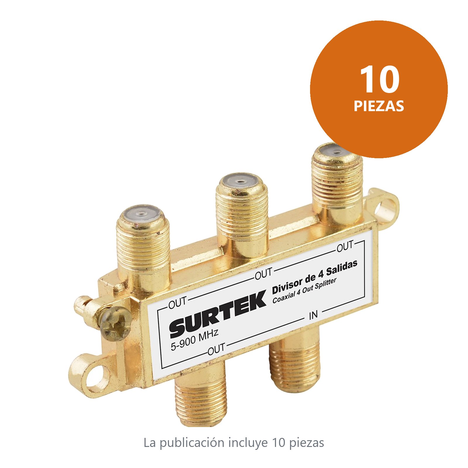 Divisor coaxial , 1 entrada 4 salidas Surtek - Imagen 3