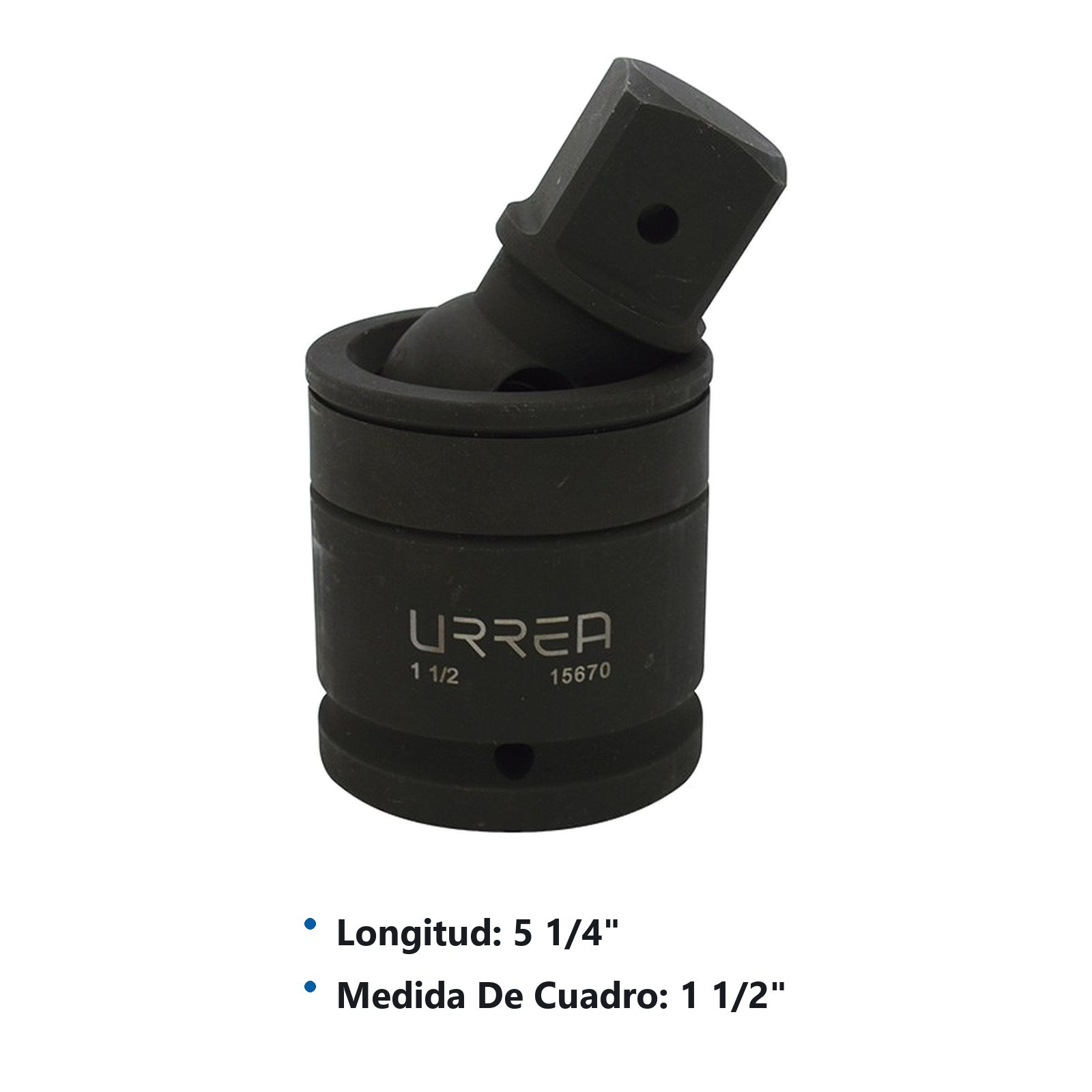 Nudo universal para dado de impacto con barreno pasado cuadro de 1-1/2", 5-1/4" Urrea - Imagen 2