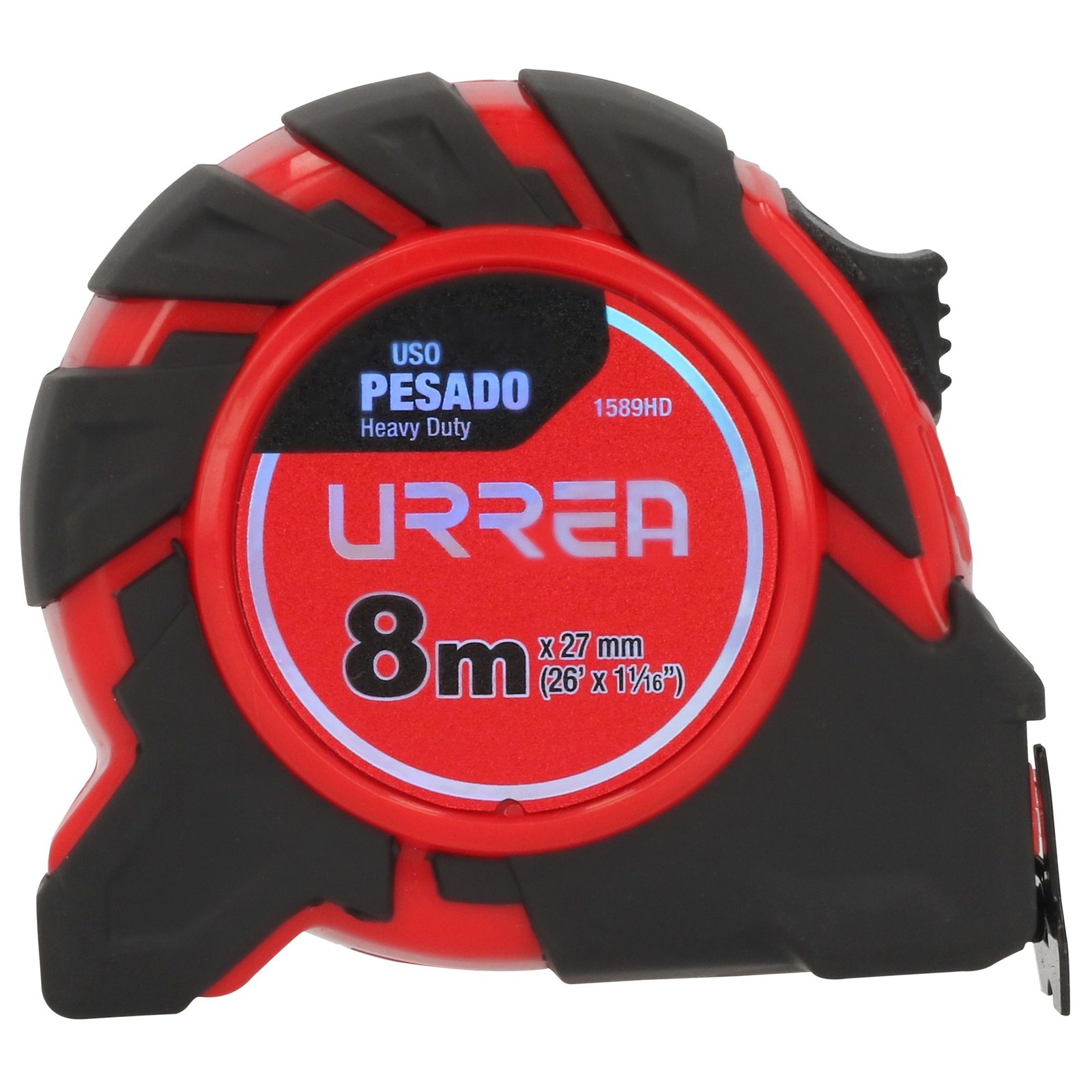 Flexómetro con carcasa de caucho anti-impacto 8 m x 27 mm Urrea - Imagen 4