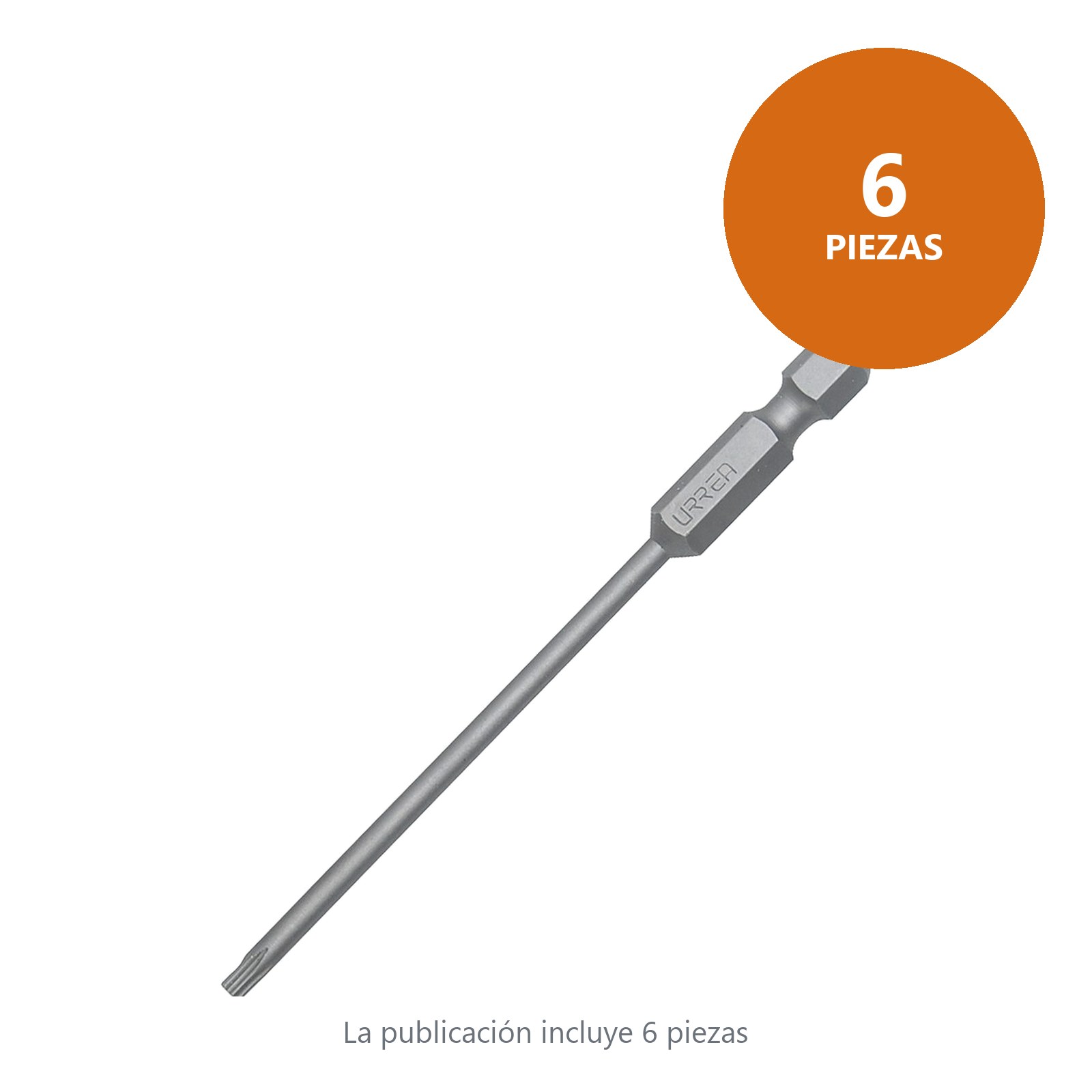 Punta Torx de poder hexágono de 1/4", T8 x 3-1/2" Urrea - Imagen 2