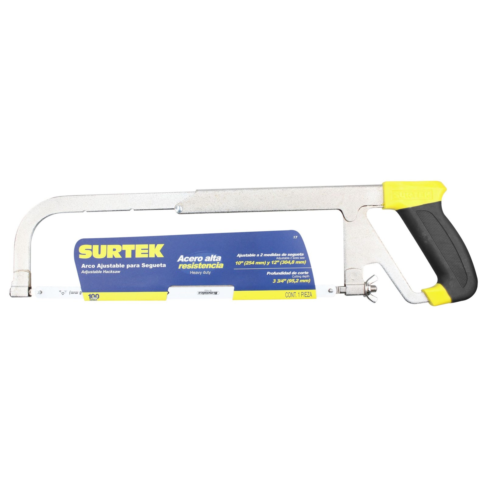 Arco de segueta ajustable con mango bimaterial 10" y 12", 17" Surtek - Imagen 3