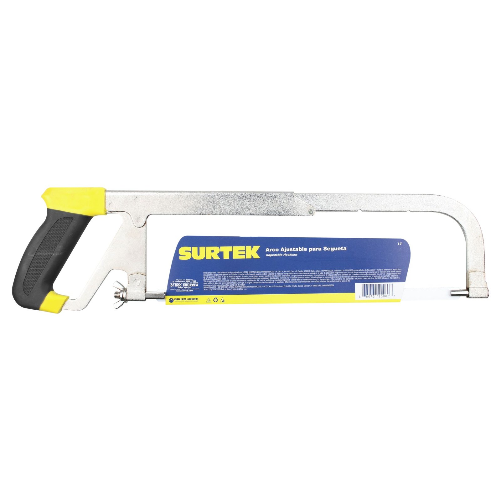 Arco de segueta ajustable con mango bimaterial 10" y 12", 17" Surtek - Imagen 4
