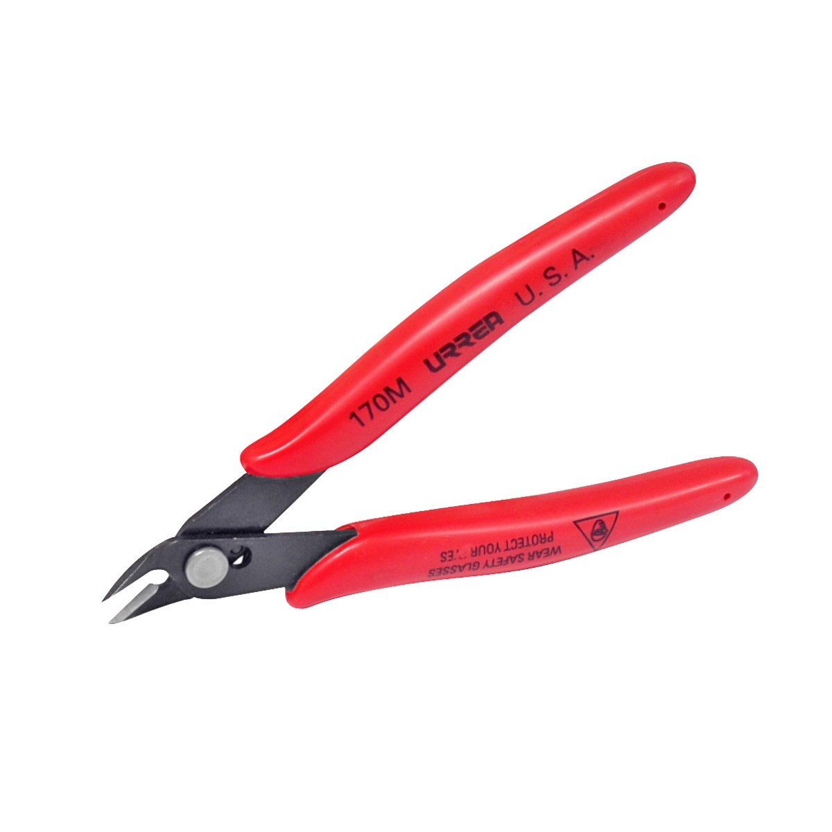 Pinza para electrónica con mango rubber grip de 5-1/8" corte al ras 22° Urrea