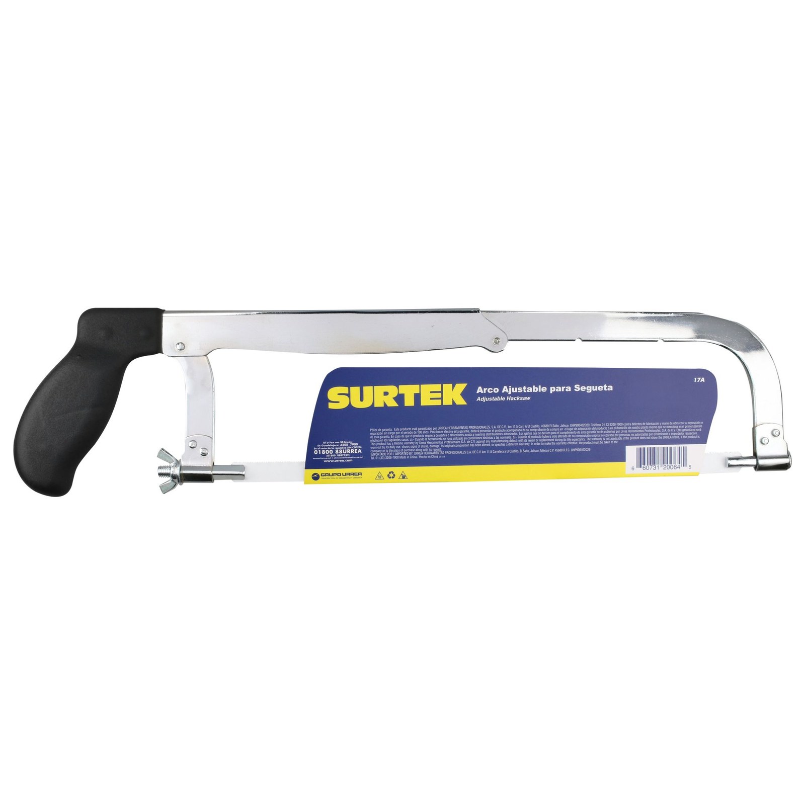 Arco de segueta ajustable con mango de polipropileno 10" y 12", 17" Surtek - Imagen 3