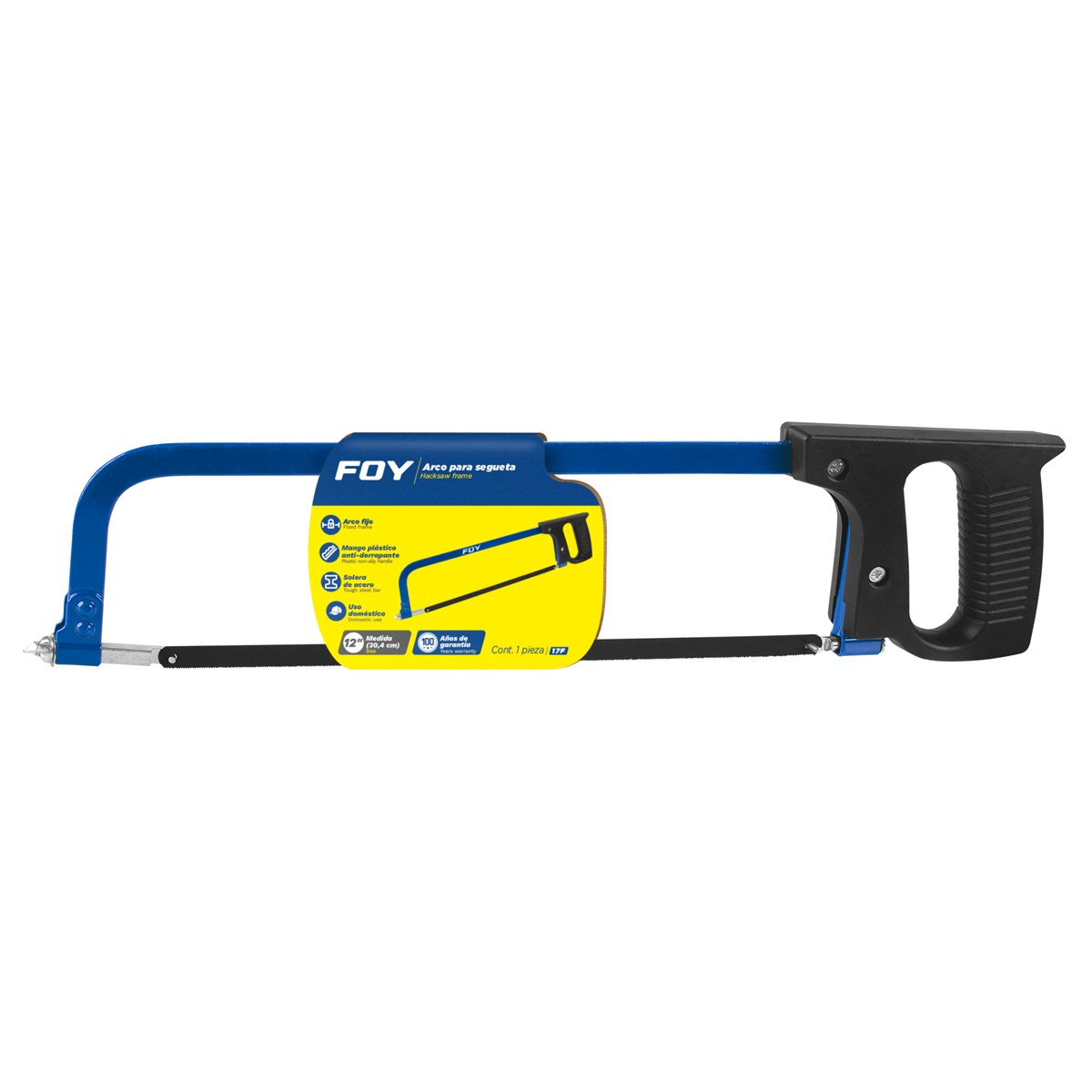 Arco de segueta ajustable de solera con mango plástico 12", 12" Foy - Imagen 2