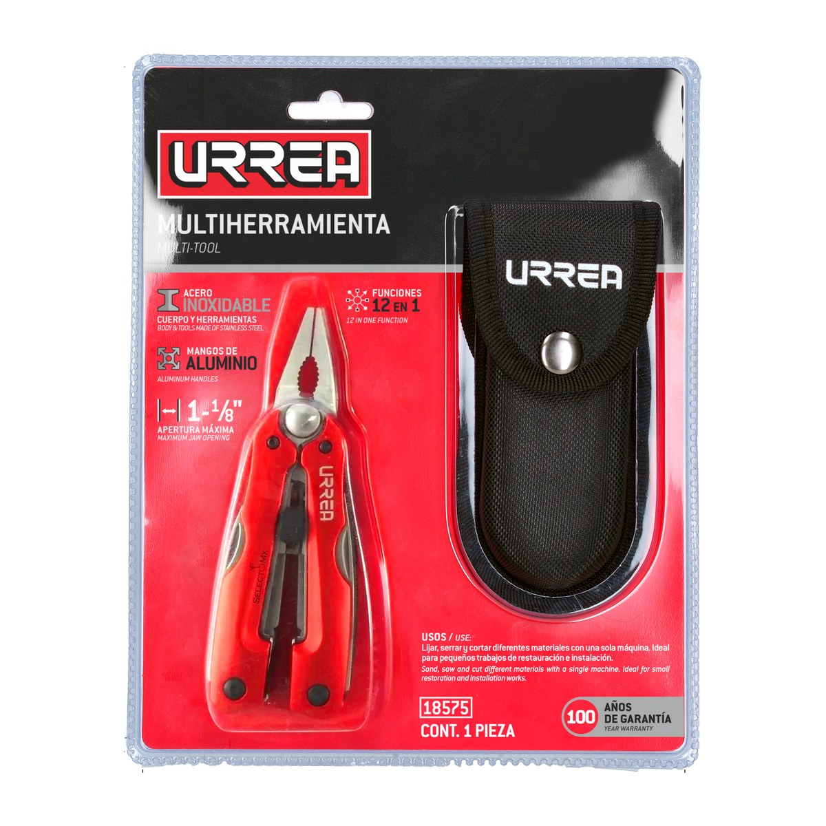 Pinza multiherramienta 12 en 1 de 6" Urrea - Imagen 2