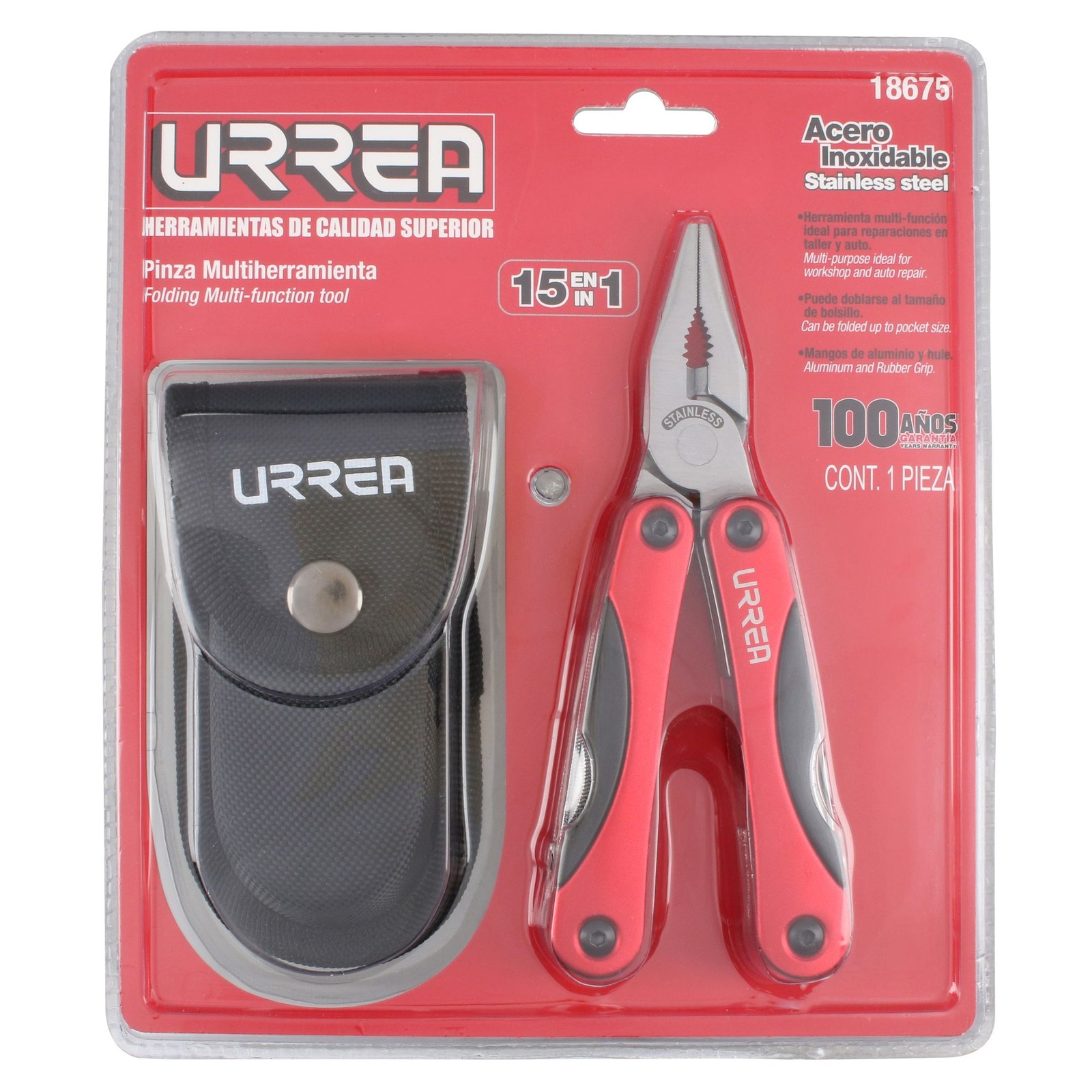 Pinza multiherramienta 15 en 1 de 7" Urrea - Imagen 2