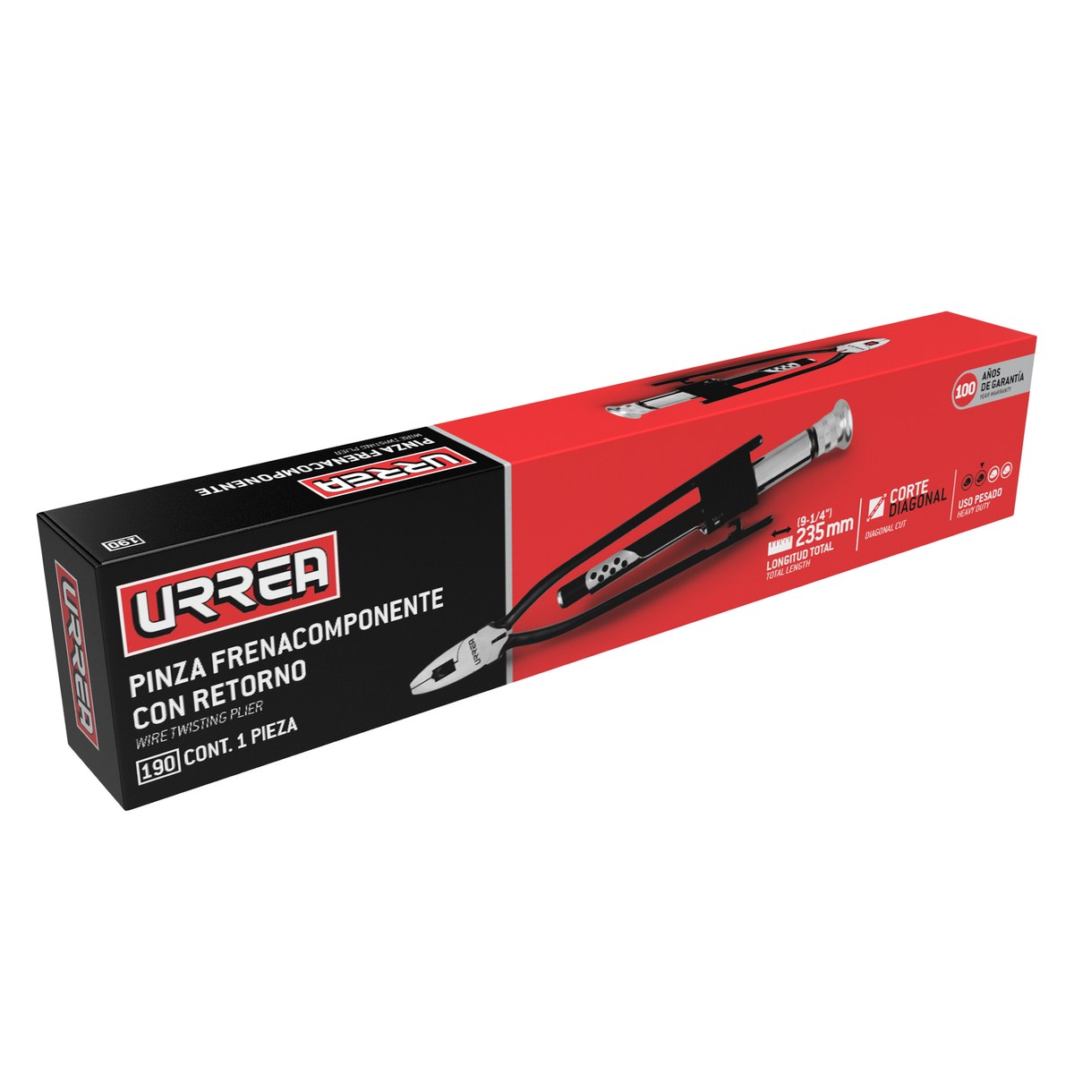 Pinza frena componente con retorno 9-1/4" Urrea - Imagen 2