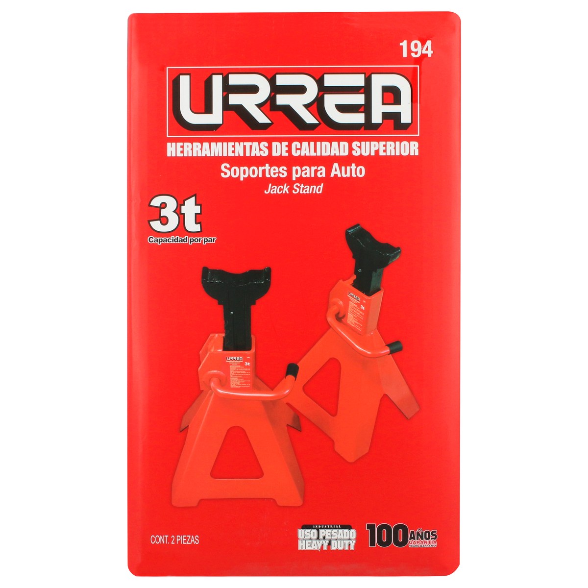 Torres para automóvil de hierro fundido 3 ton, 2 piezas Urrea - Imagen 3