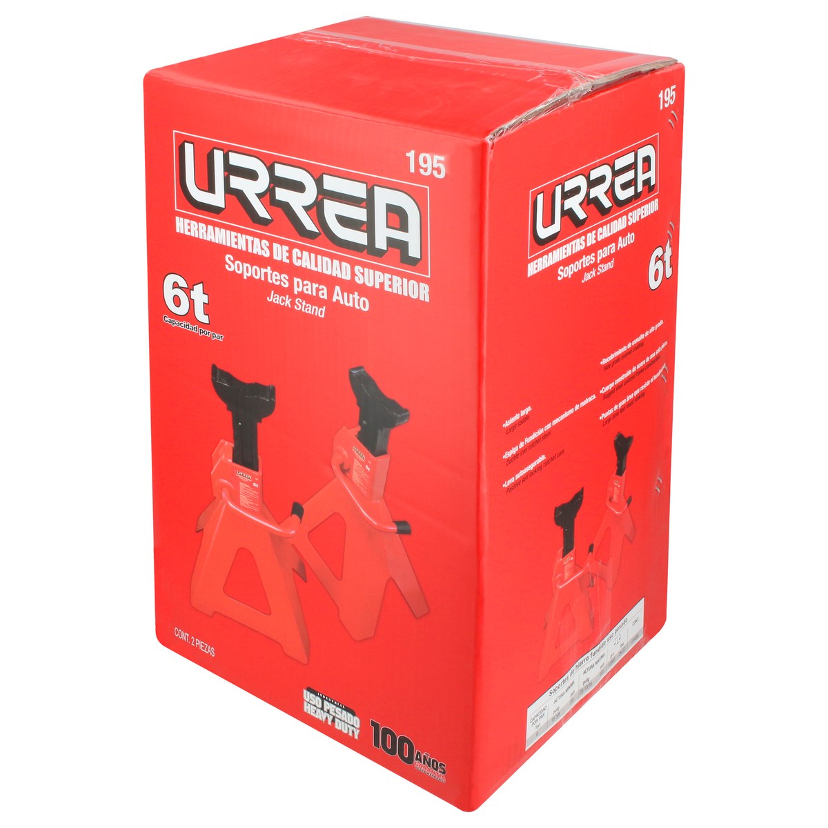 Torres para automóvil de hierro fundido 6 ton, 2 piezas Urrea - Imagen 2
