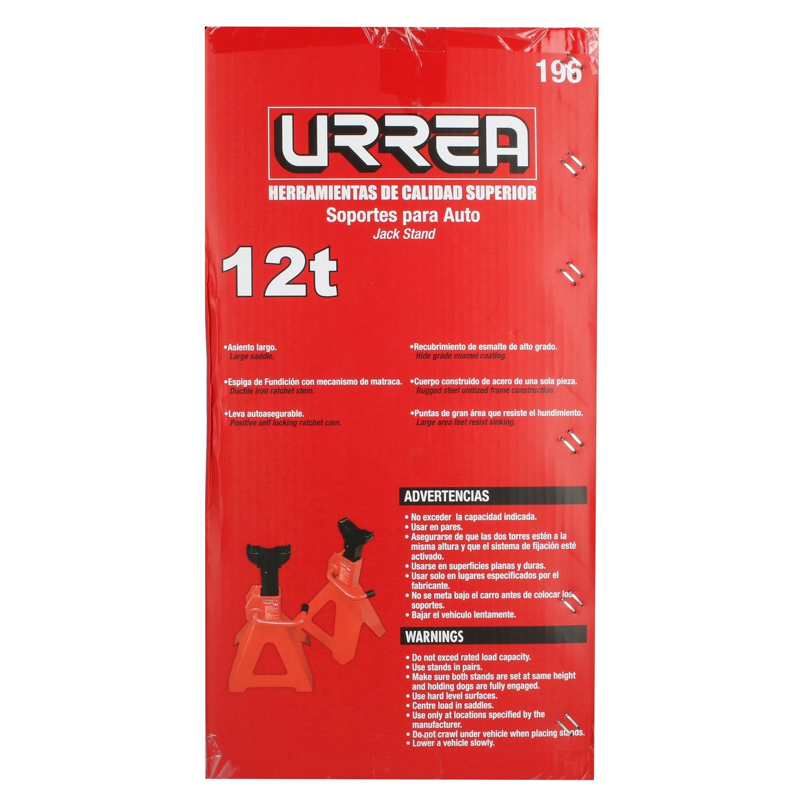Torres para automóvil de hierro fundido 12 ton, 2 piezas Urrea - Imagen 4