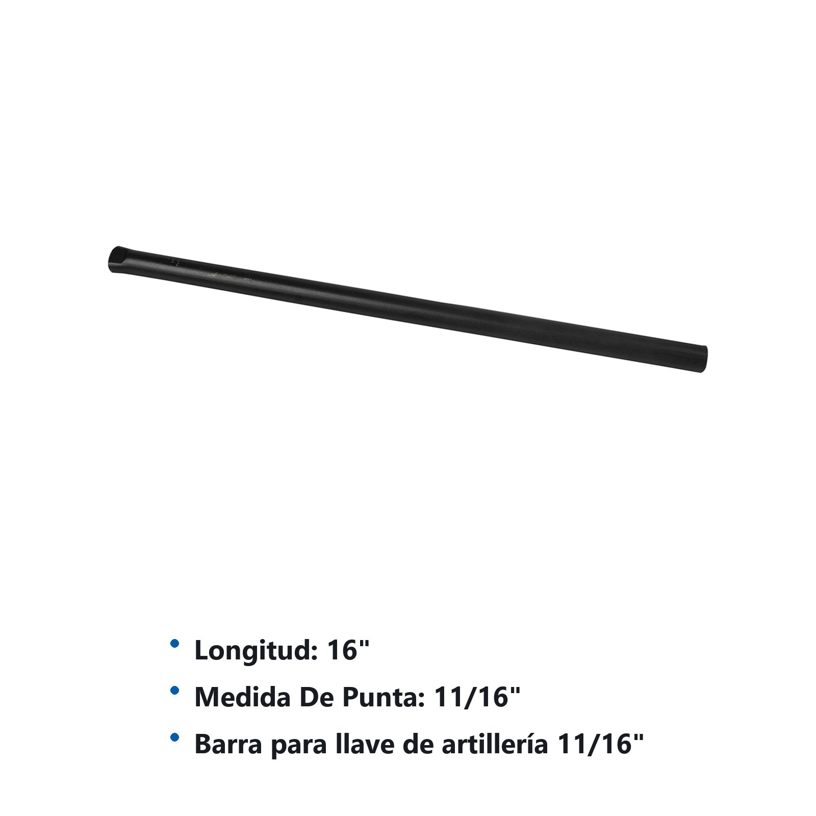 Barra fosfatizada para llave de artillería 11/16" x 16" Urrea - Imagen 2