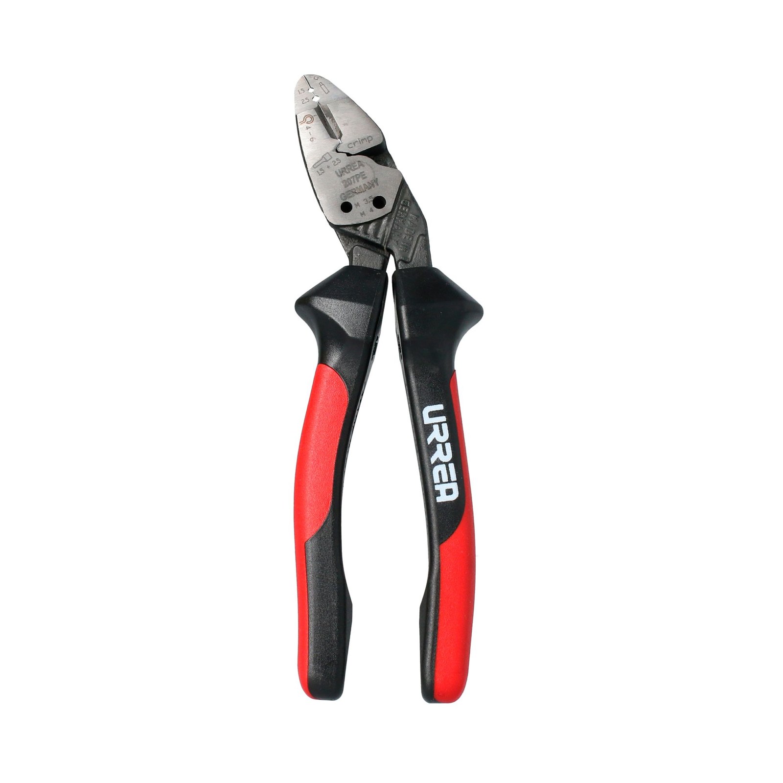 Pinza para electricista con mango bimaterial ergonómica con ángulo de 25° de 7" Urrea - Imagen 2