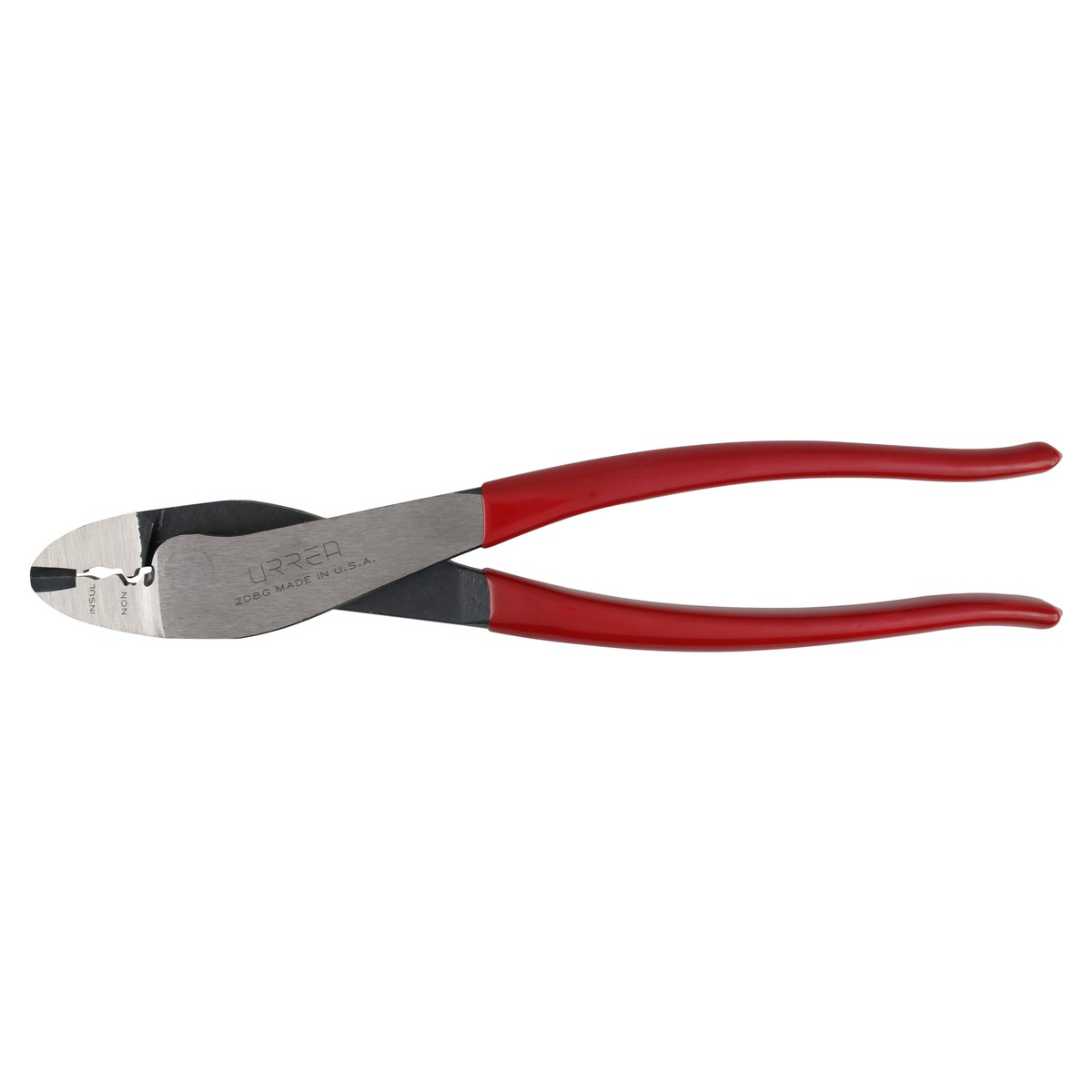 Pinza para electricista con mango rubber grip de 9-1/2" alta palanca poncha terminal Urrea - Imagen 4